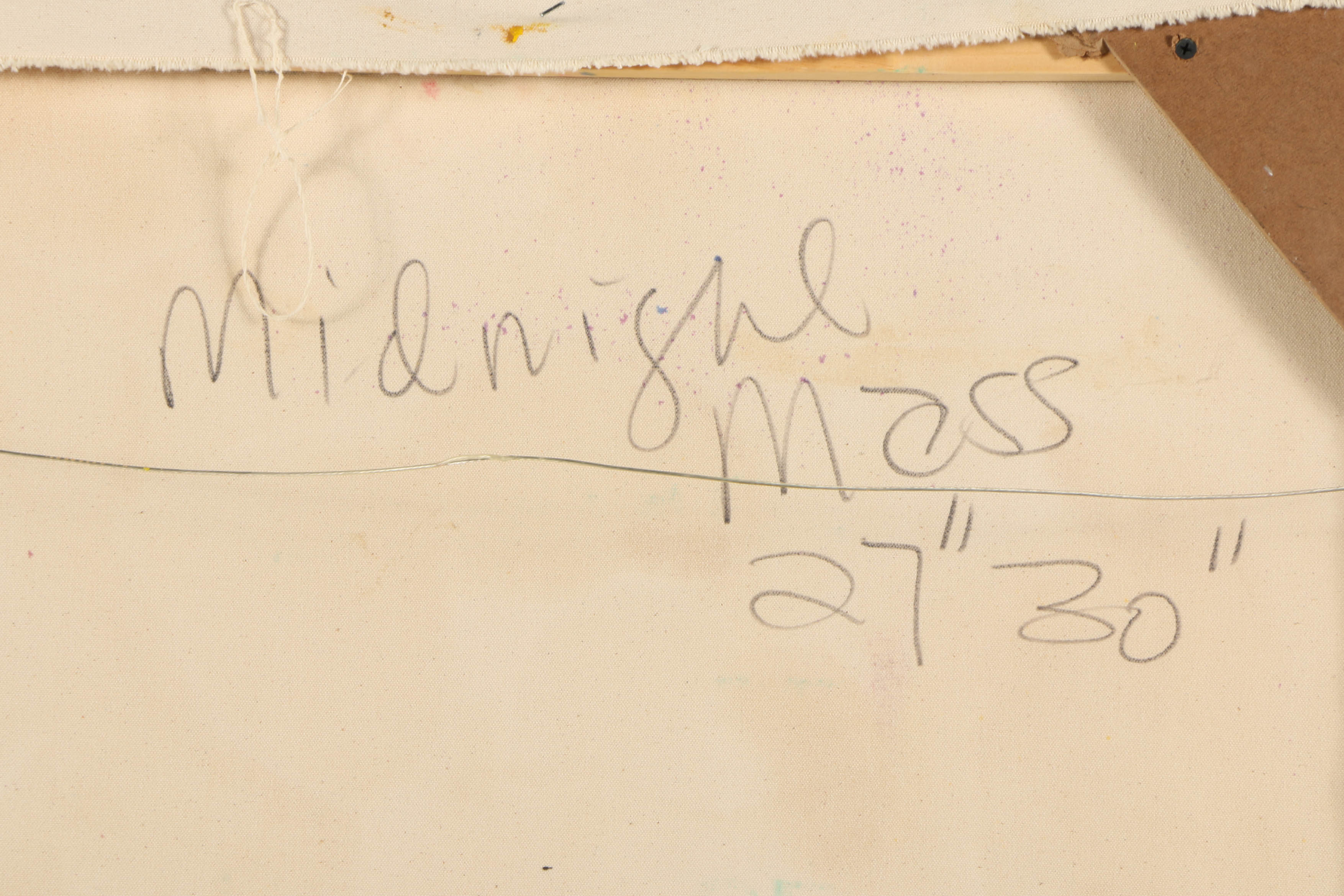 Ted Borman Oil Painting on Canvas "Midnight Mass"