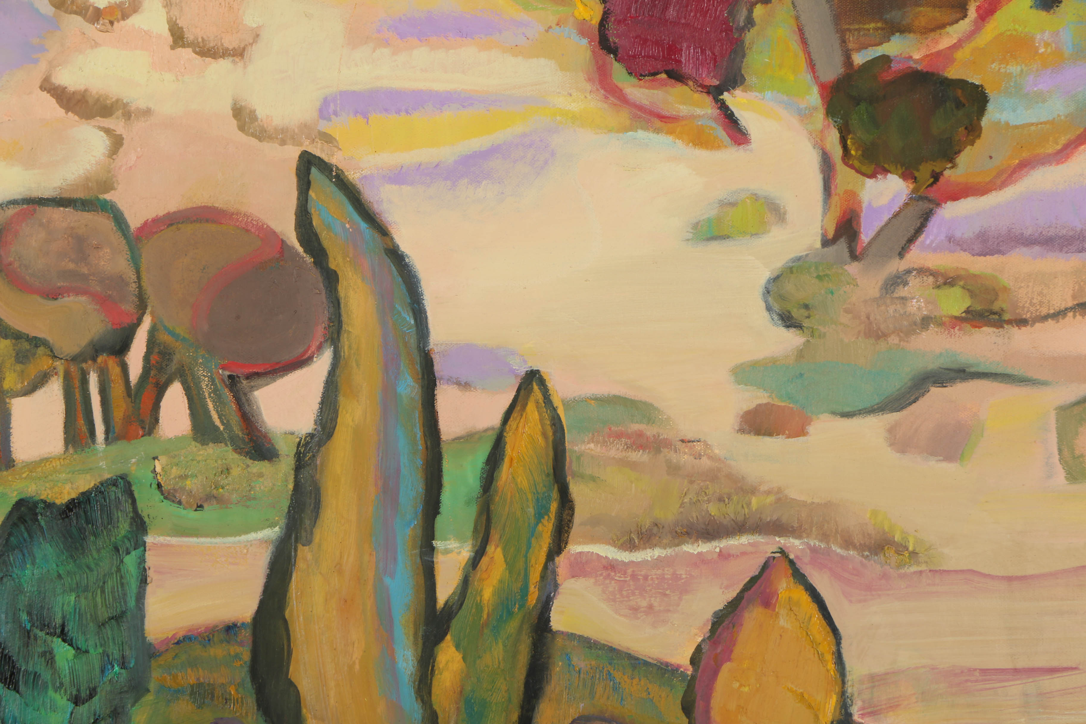 Ted Borman Oil Painting on Canvas "The Hills"