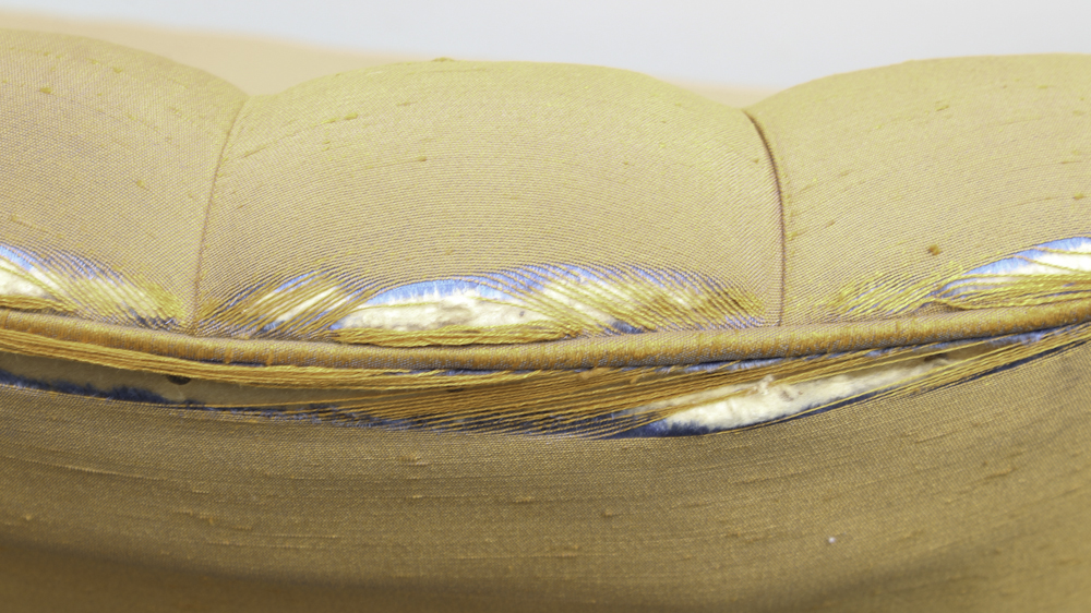 Vintage Upholstered Barrel Back Chair