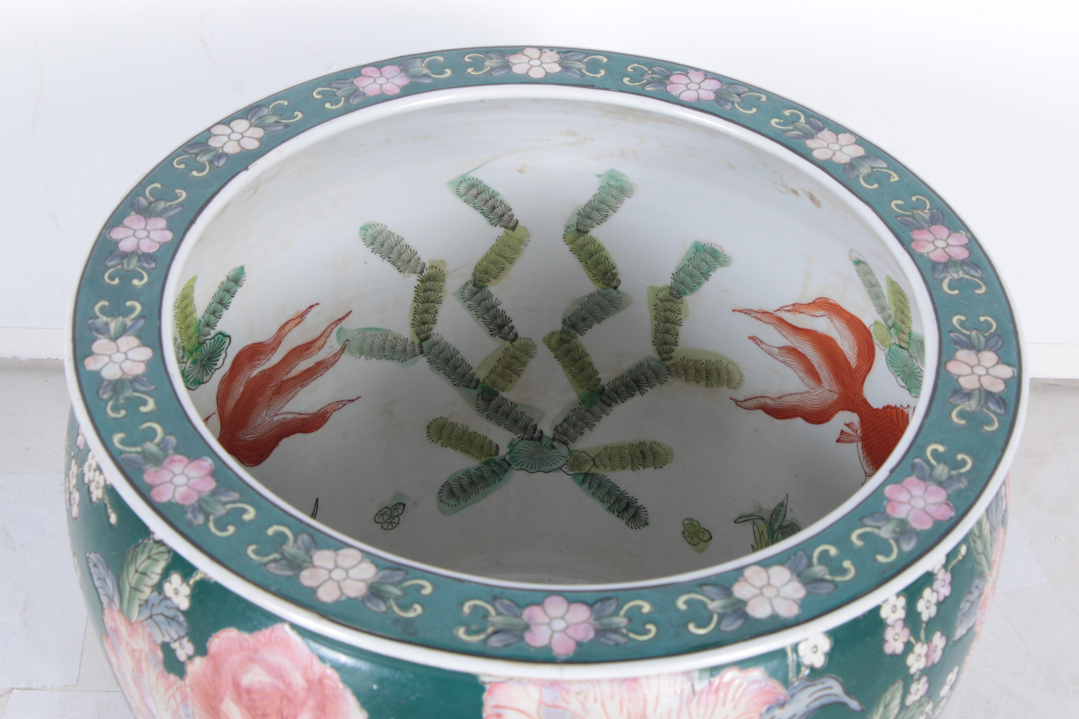 Ceramic Hand-Painted Floral Planter