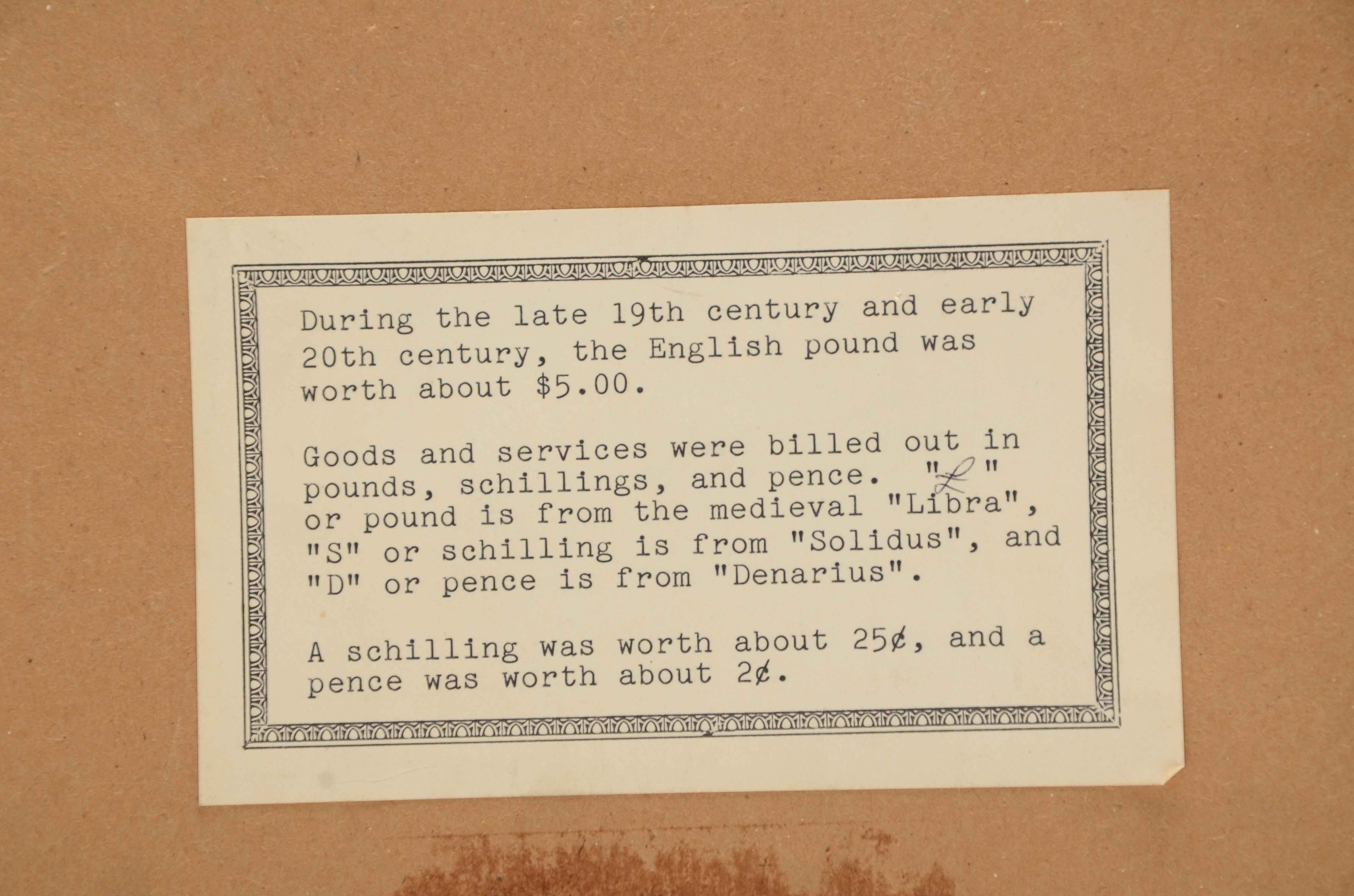 Jay Seeley Woodcut Print and Antique British Bill of Sale