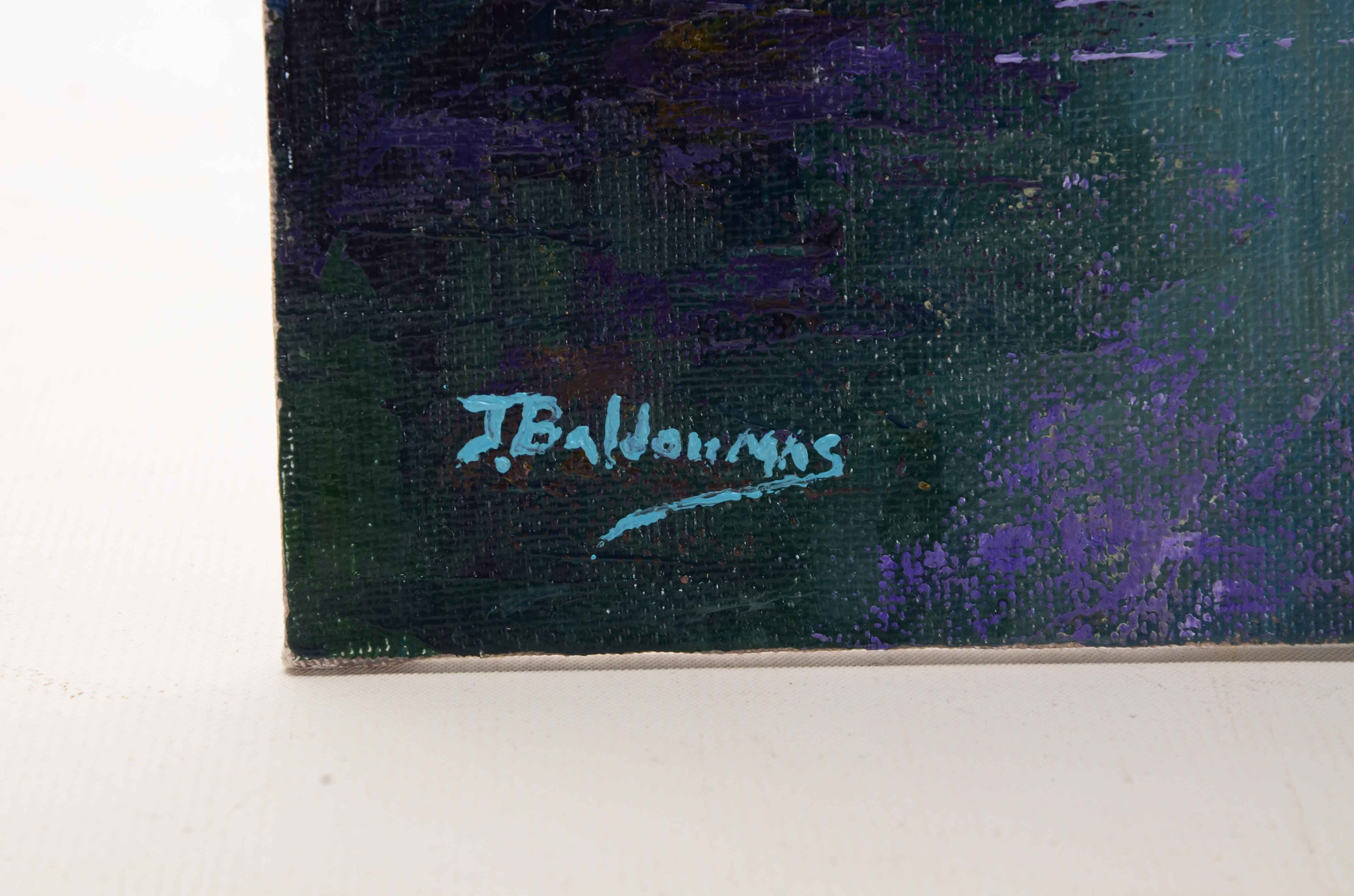 James Baldoumas Signed Oil Painting on Board "Spring Stream"