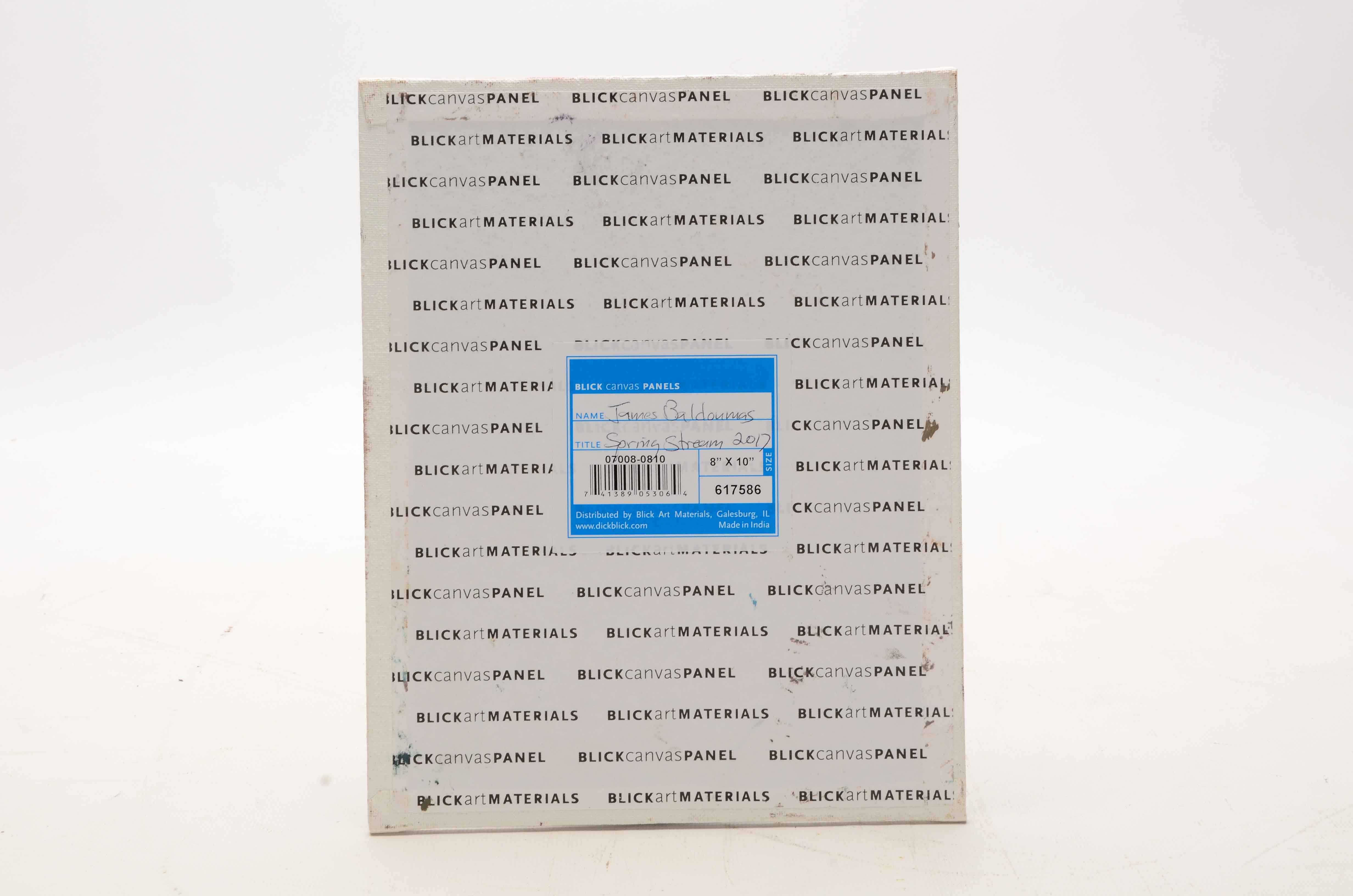 James Baldoumas Signed Oil Painting on Board "Spring Stream"