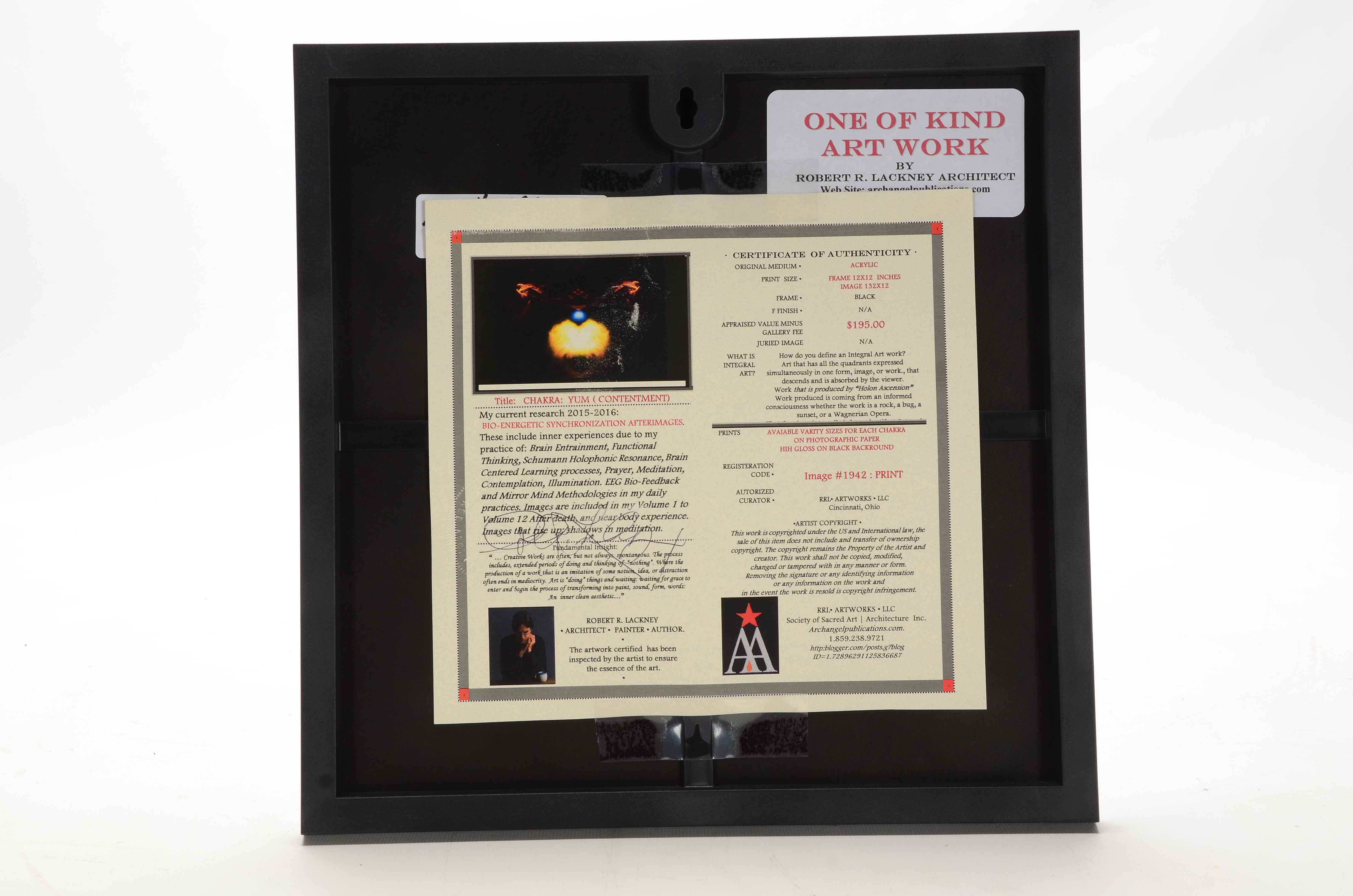 Robert R. Lackney Signed Digital Print "Chakra: YUM (Contentment)