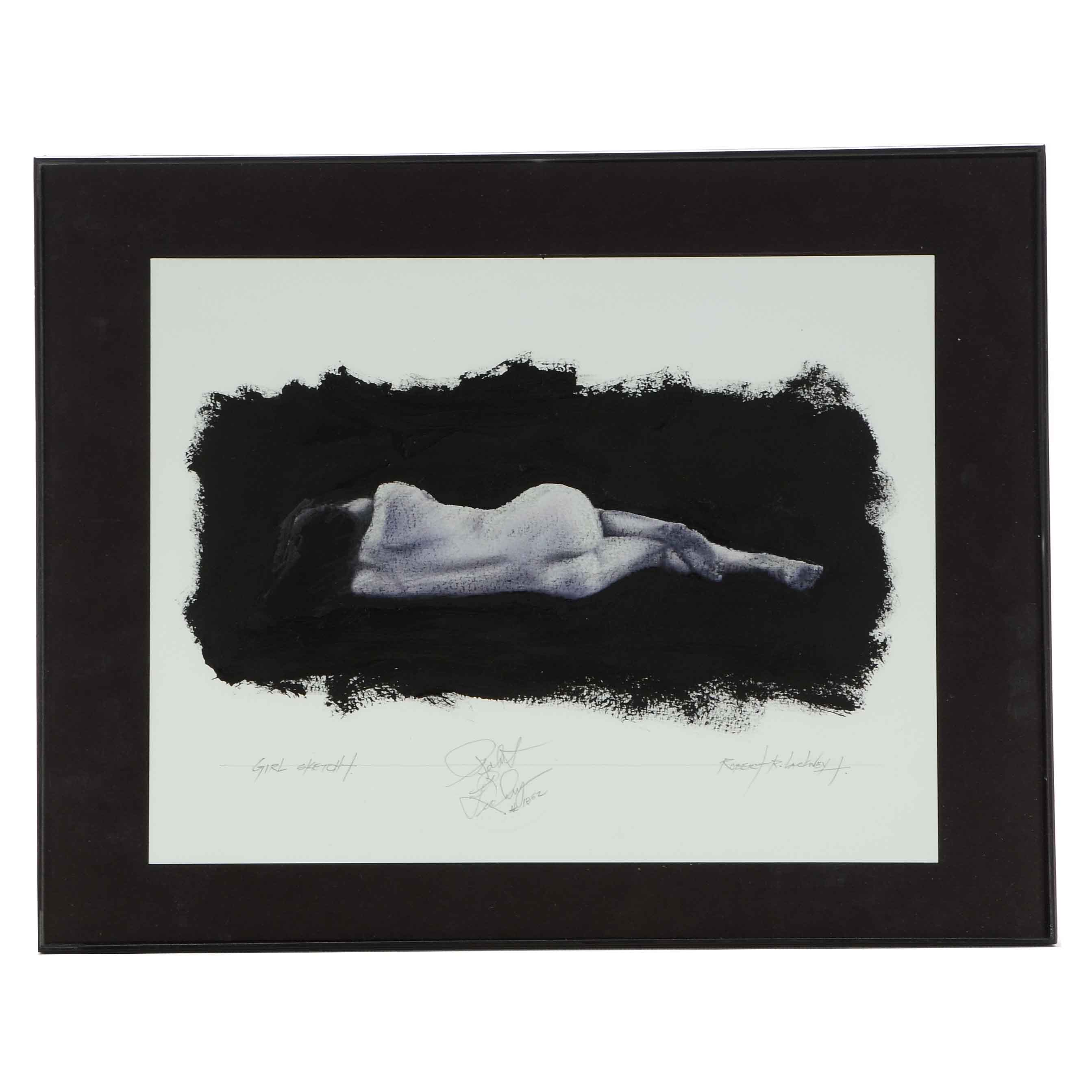 Robert R. Lackney Signed Embellished Giclée "A Girl"