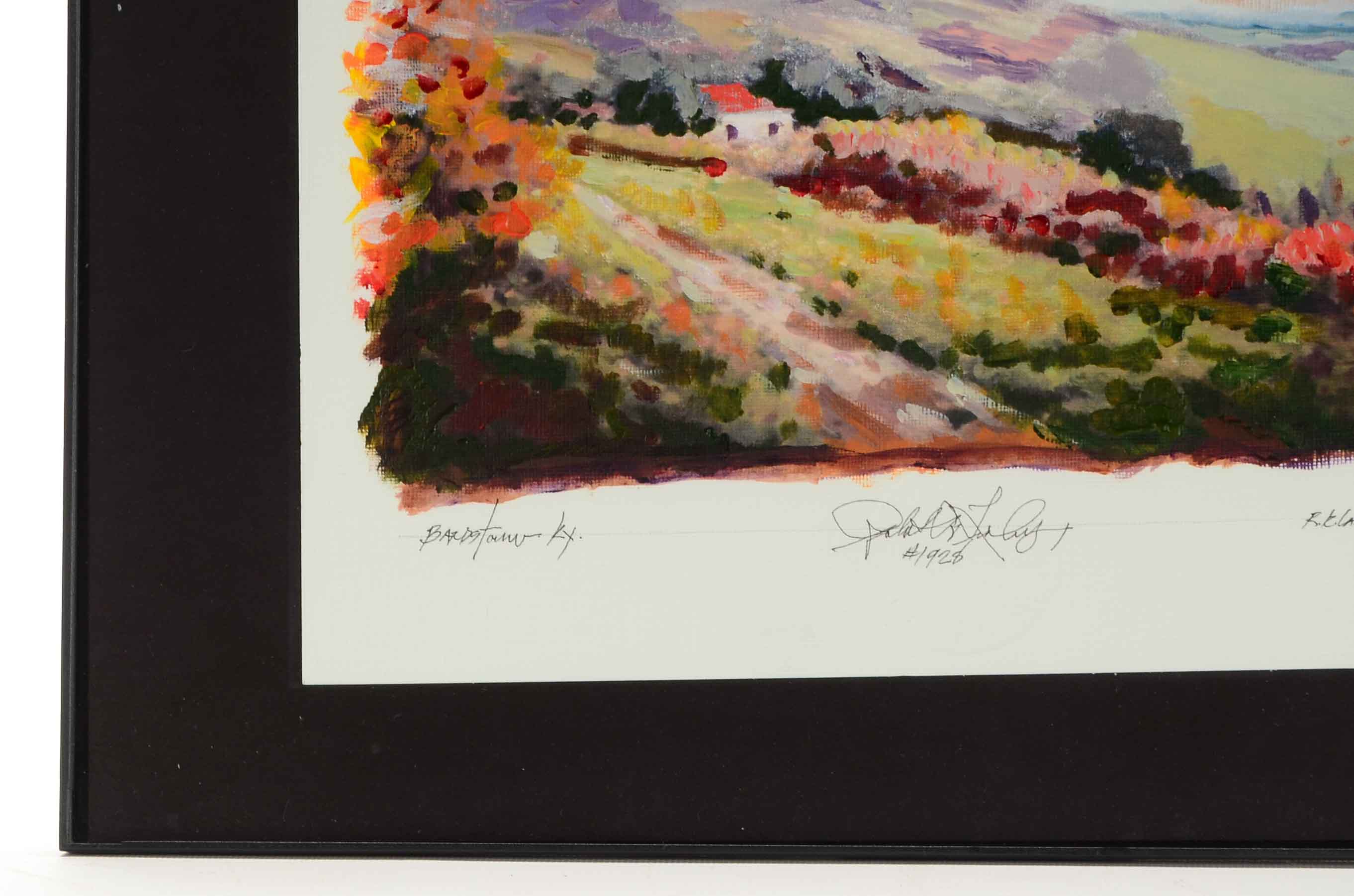 Robert R. Lackney Signed Original Acrylic Painting "Kentucky Landscape"