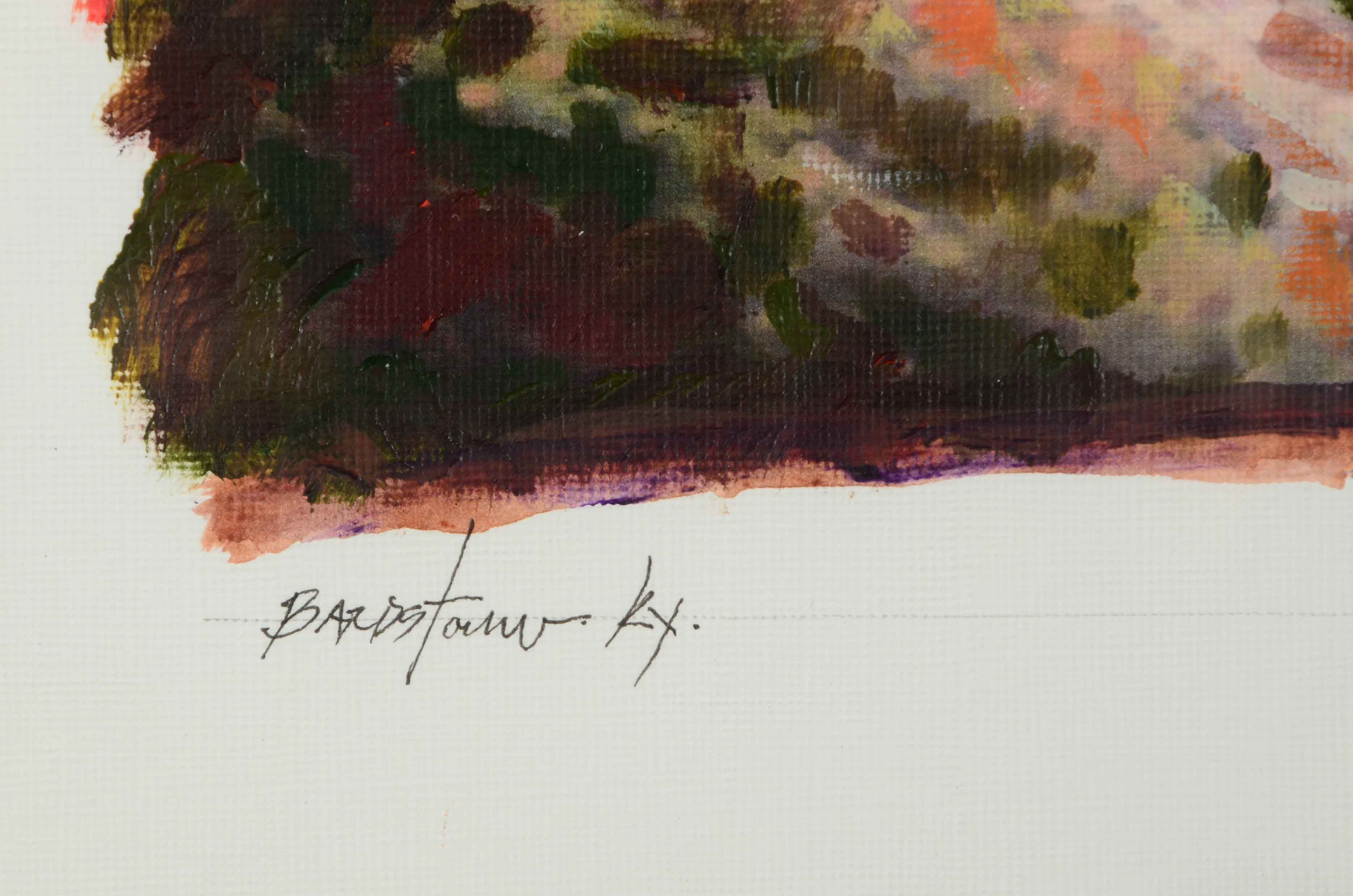 Robert R. Lackney Signed Original Acrylic Painting "Kentucky Landscape"