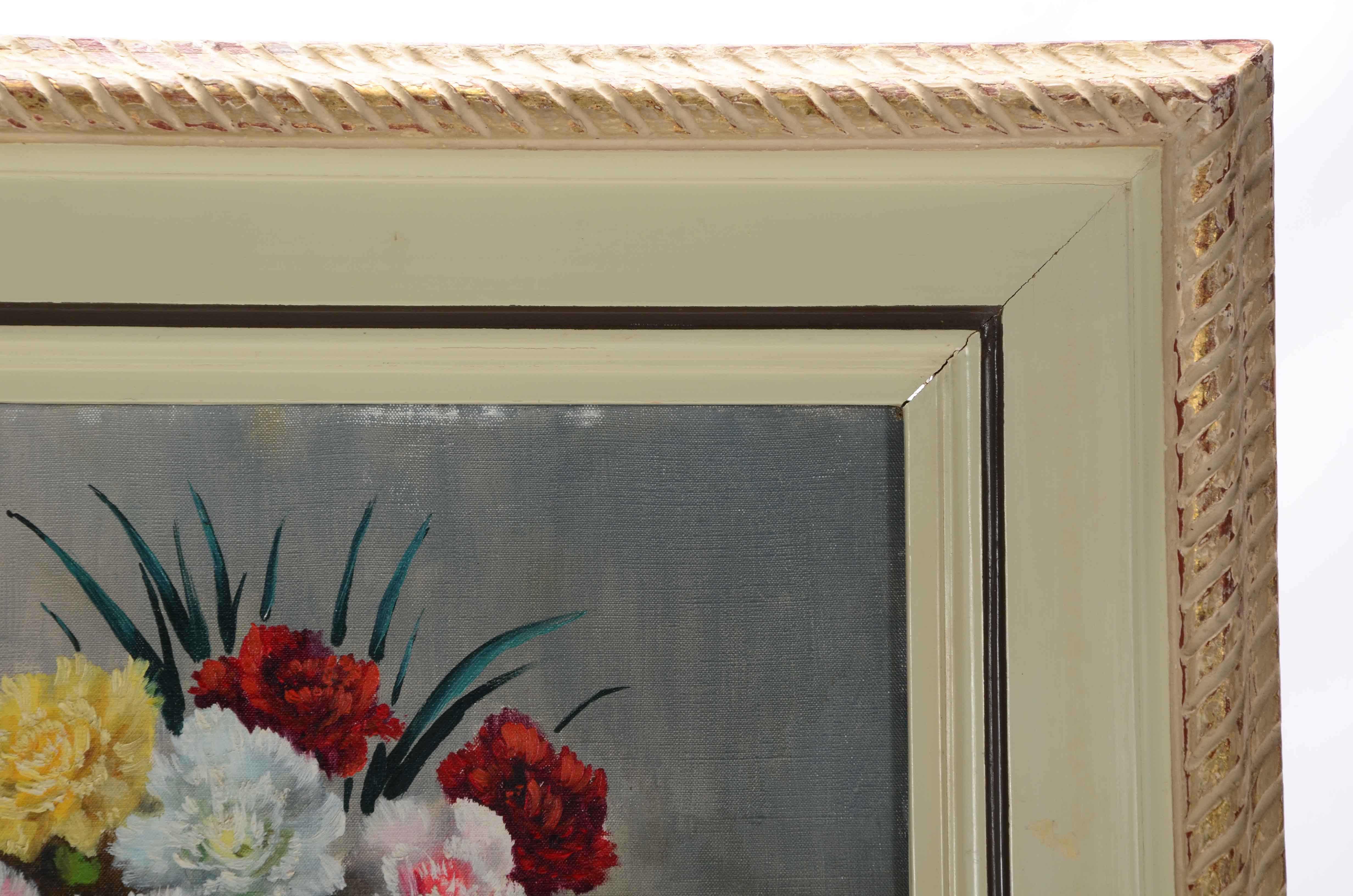 Signed Oil on Canvas Floral Painting