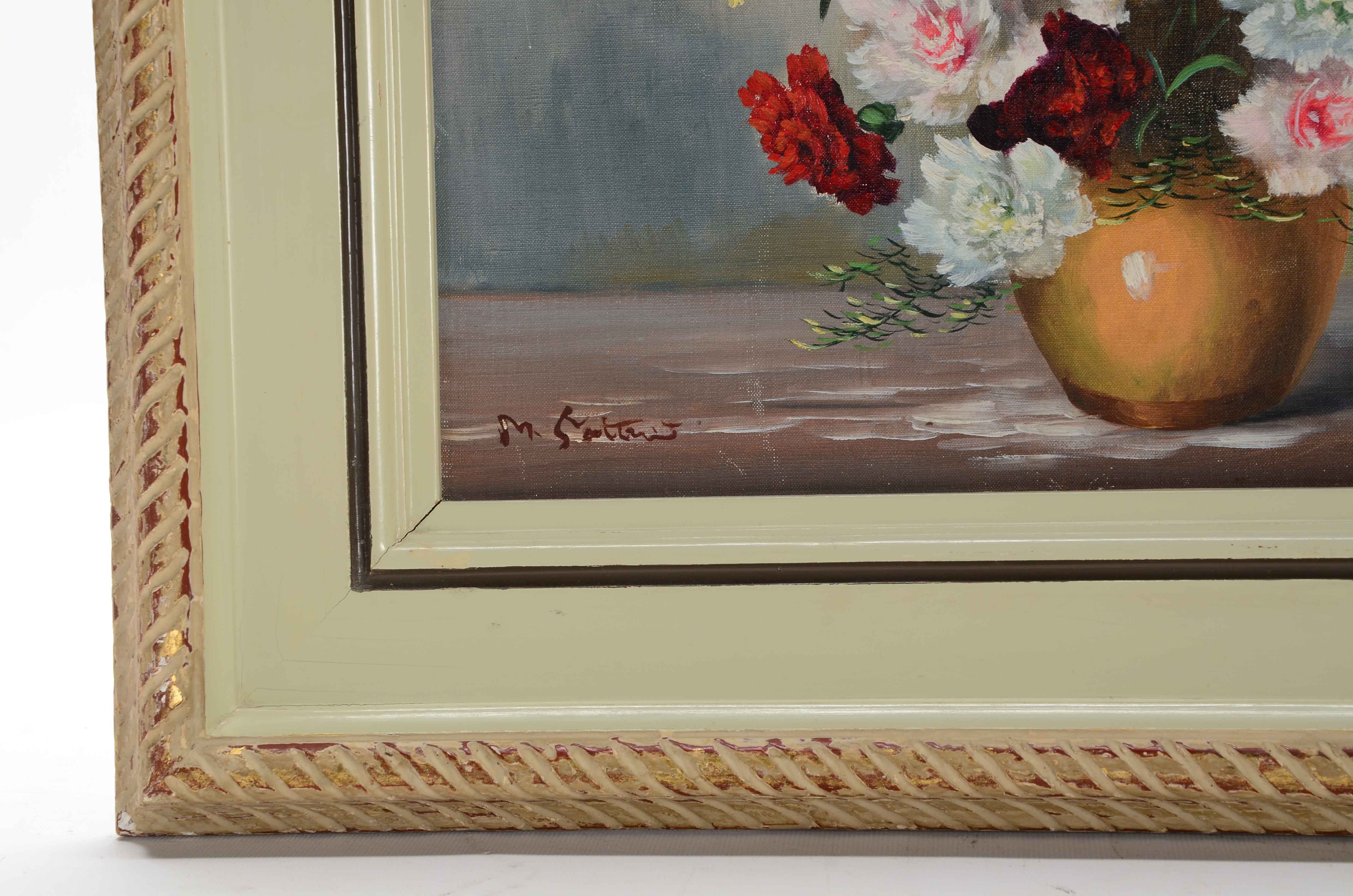 Signed Oil on Canvas Floral Painting