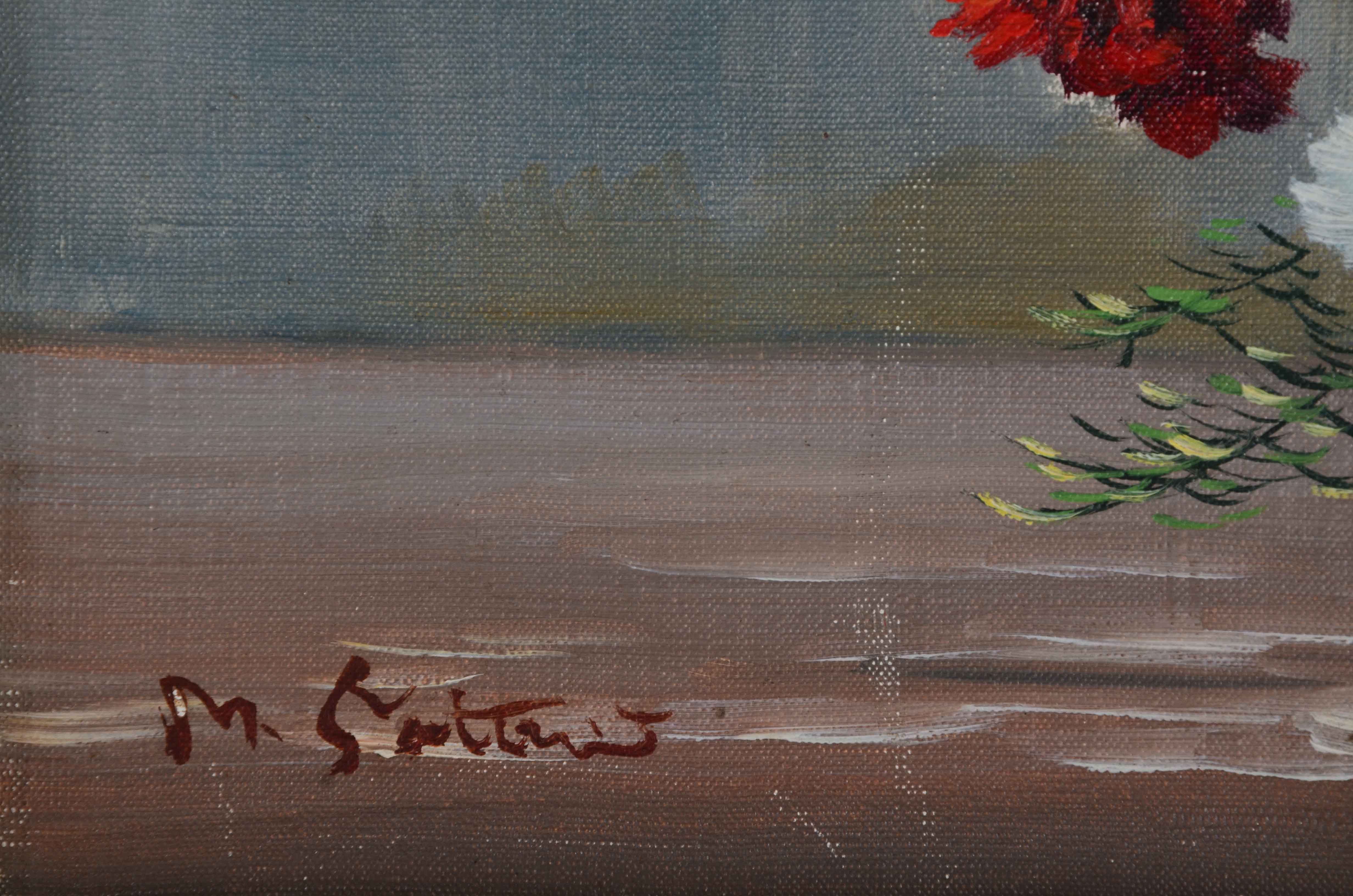 Signed Oil on Canvas Floral Painting