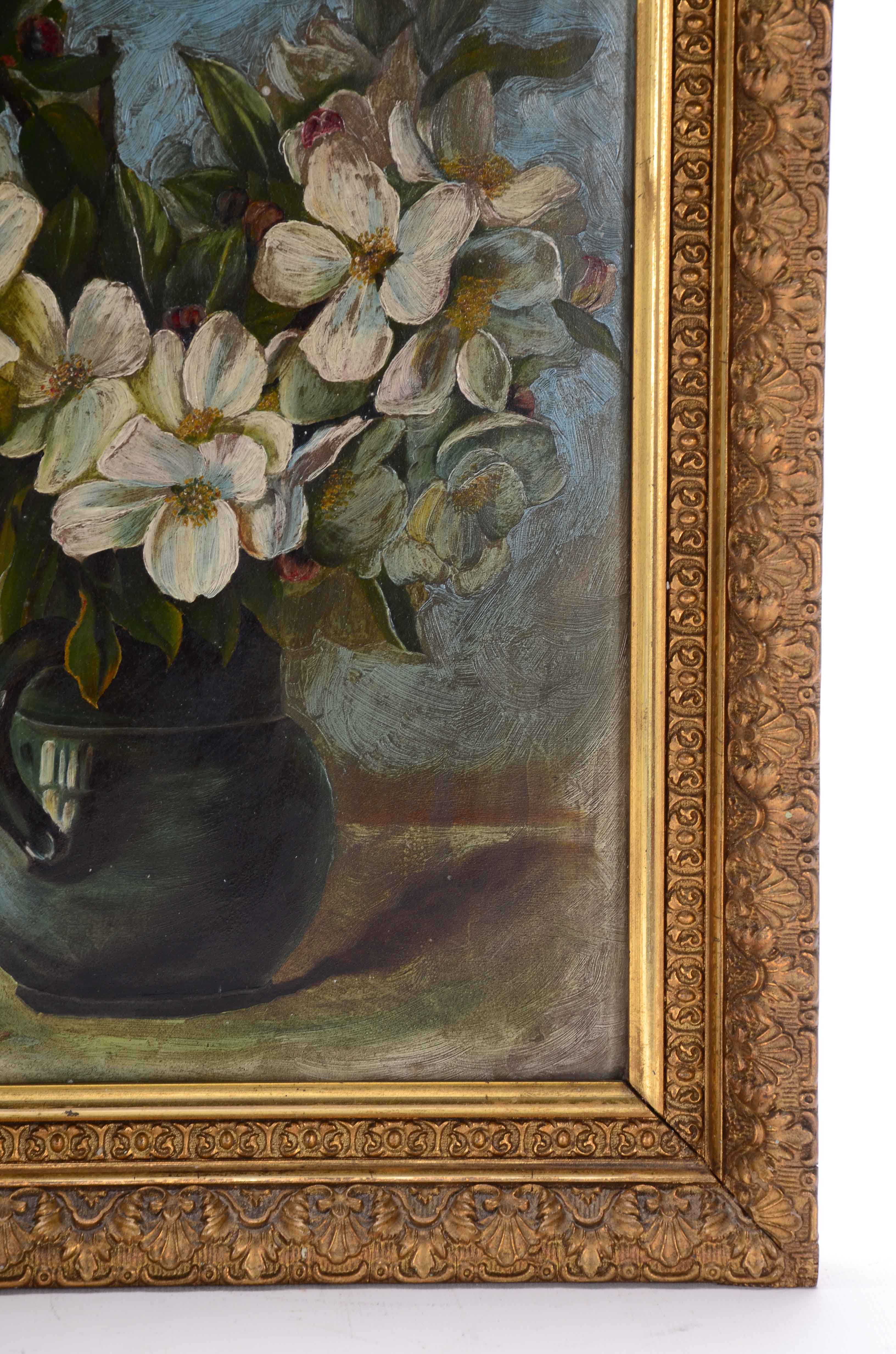 Mary Gammel Original Oil Painting on Board of a Still Life with Flowers