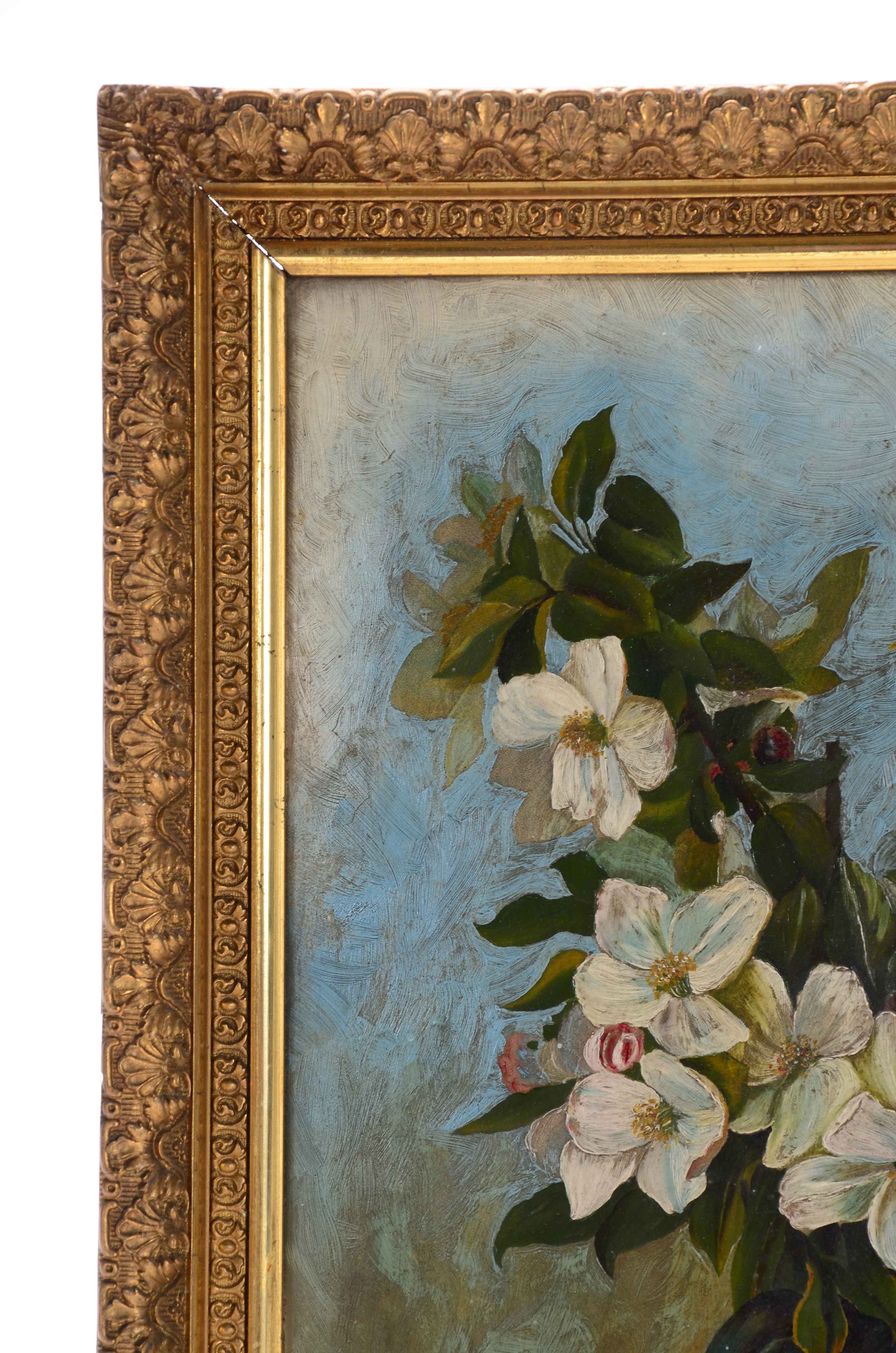 Mary Gammel Original Oil Painting on Board of a Still Life with Flowers