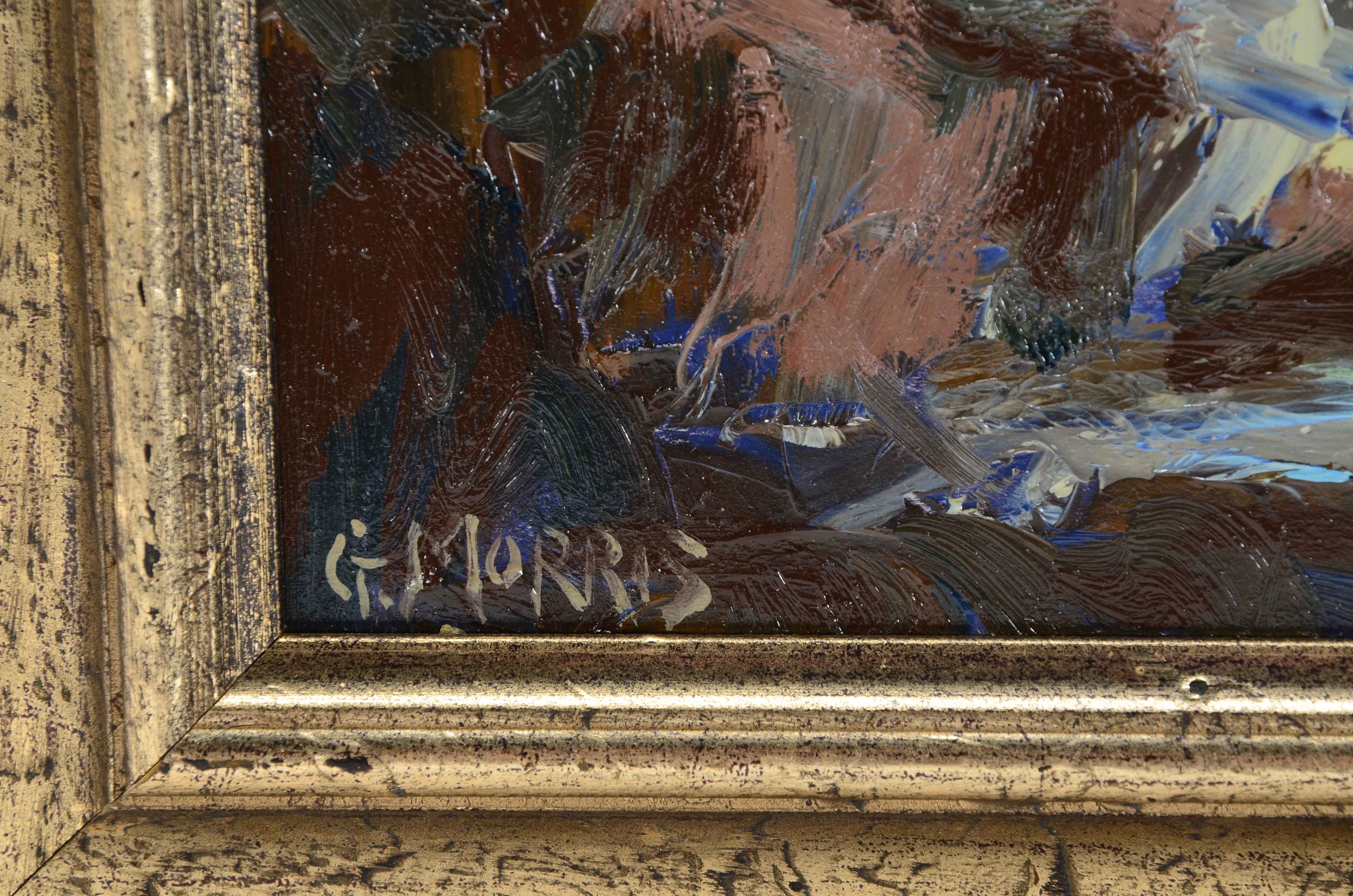 G. Morris Signed Original Oil Painting on Board of a Seascape