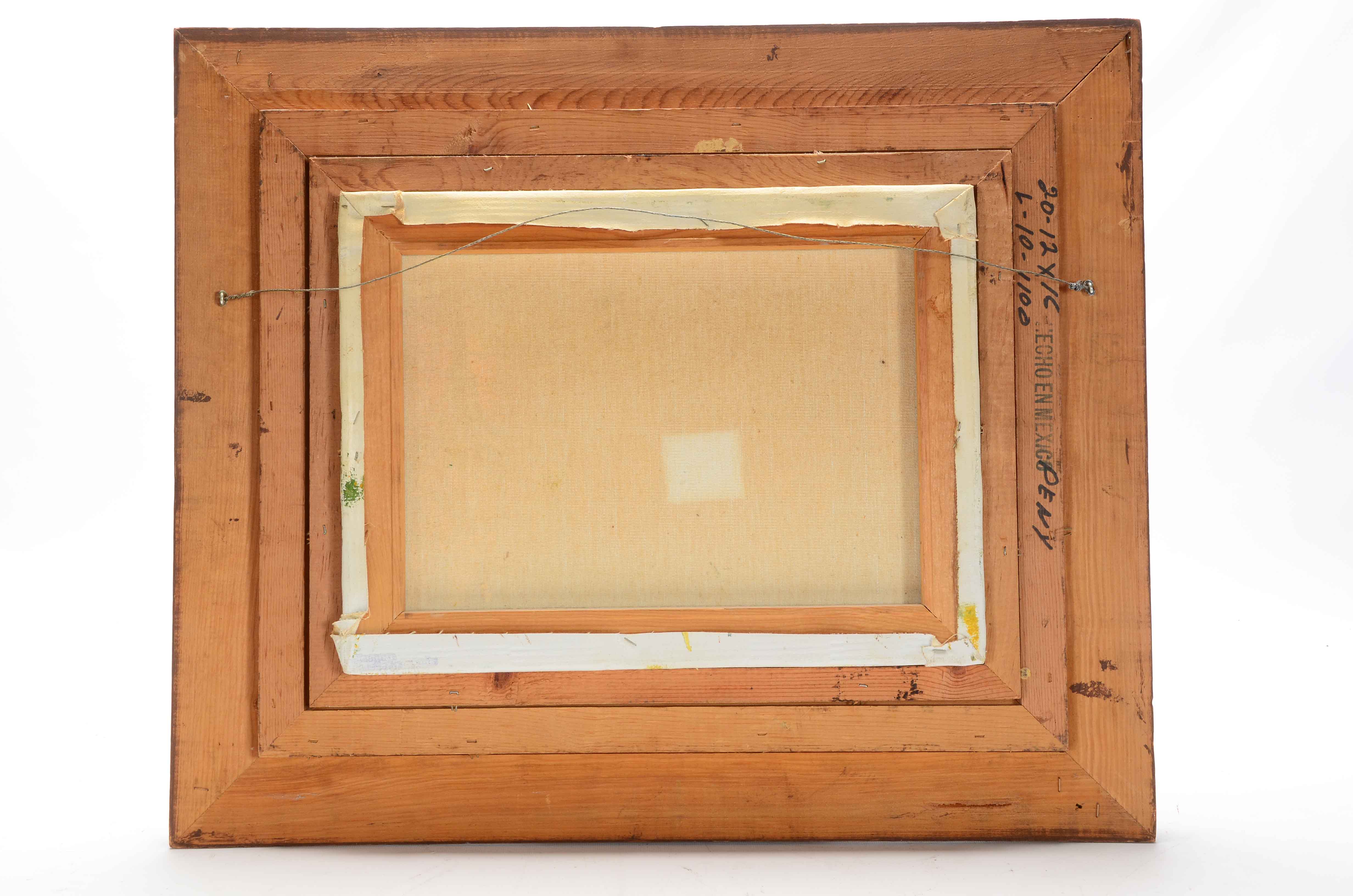 Xavier Rabous Oil on Canvas Painting of a Town Square