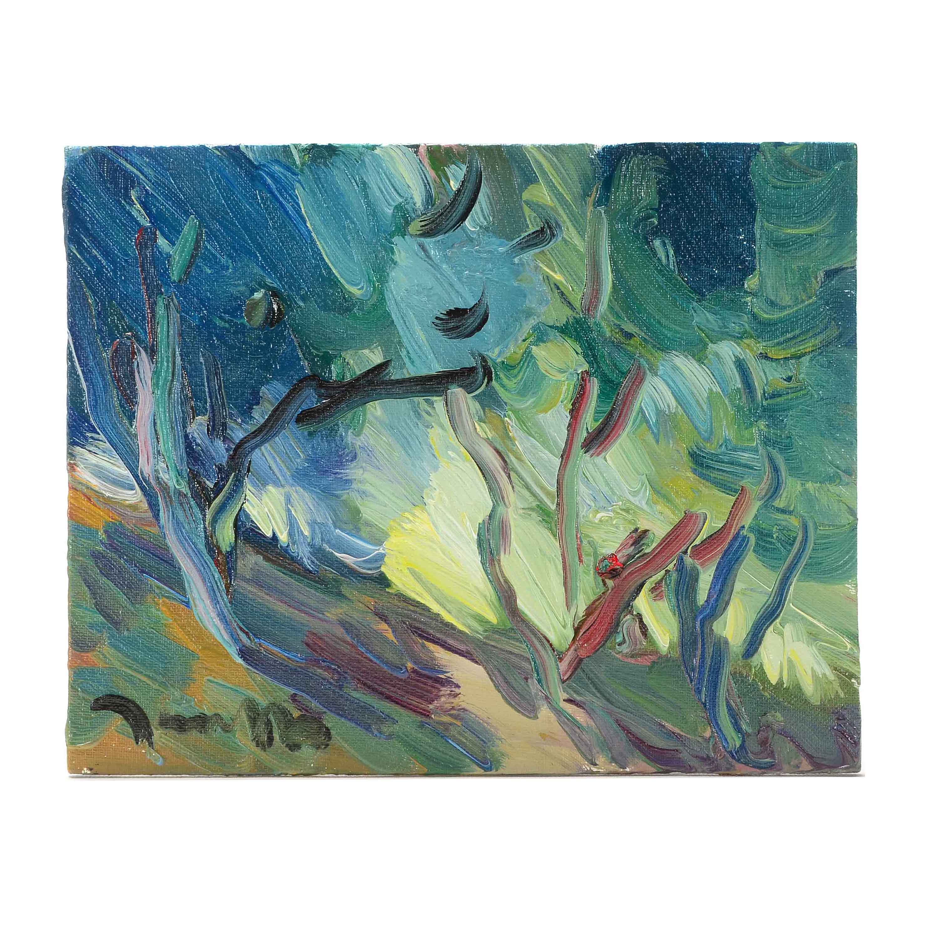 Jose Trujillo Original Oil Painting on Canvas Board "Under the Shade"