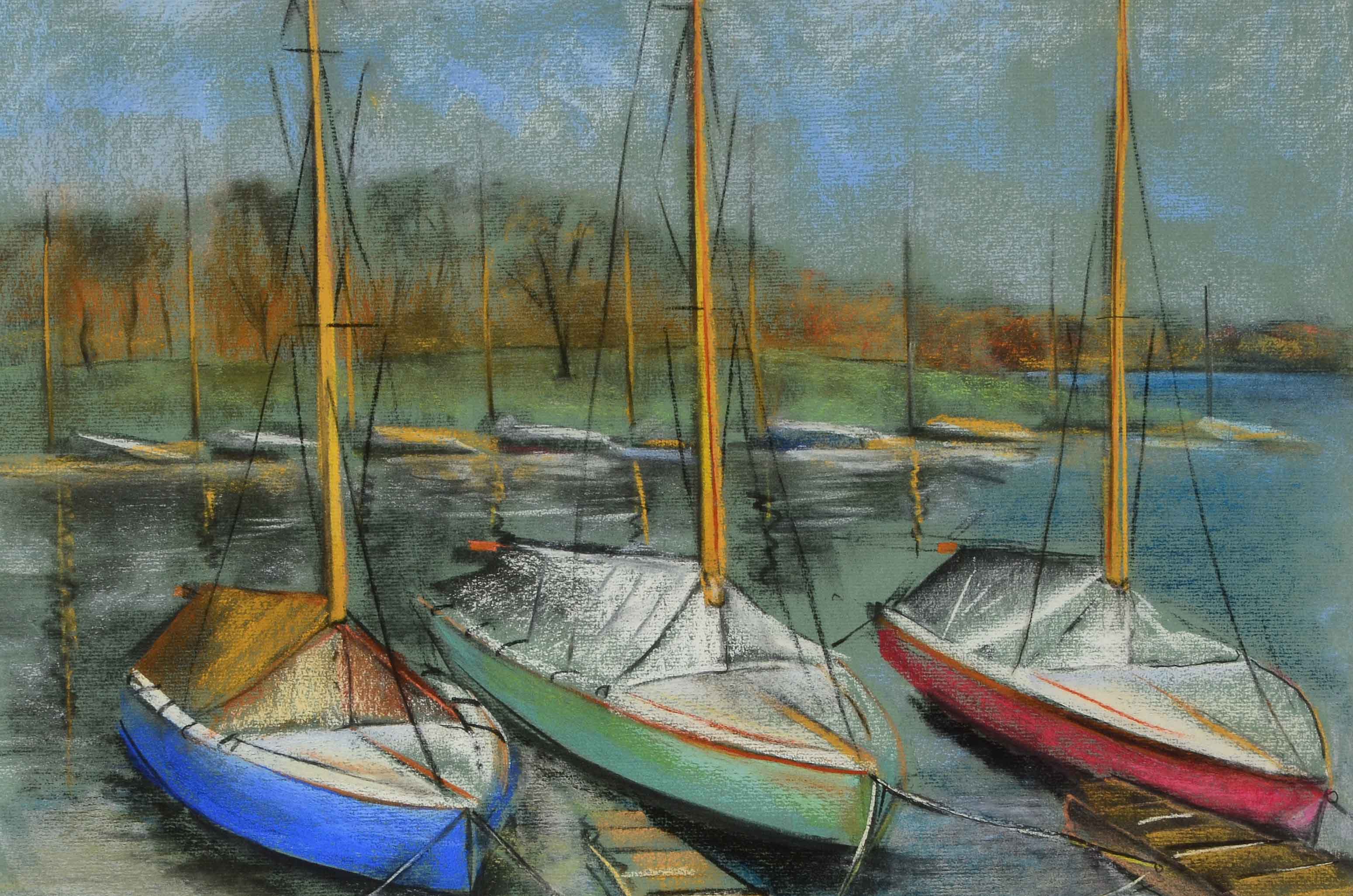 Margaret Stearns Signed Pastel Drawing "Retrospection"