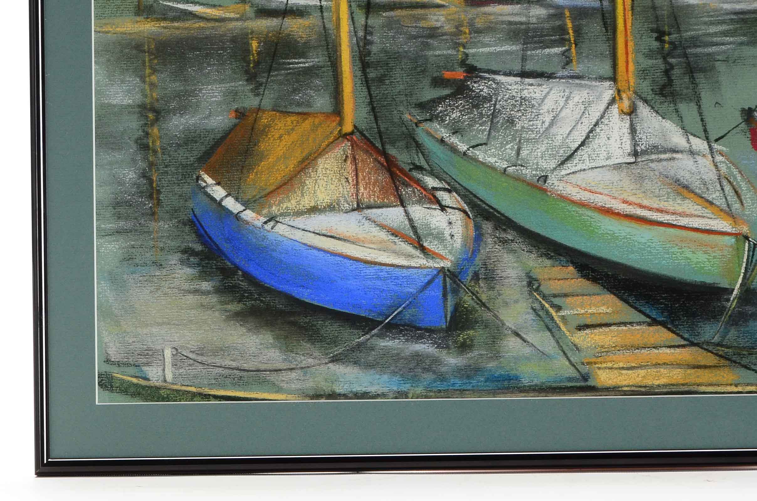 Margaret Stearns Signed Pastel Drawing "Retrospection"