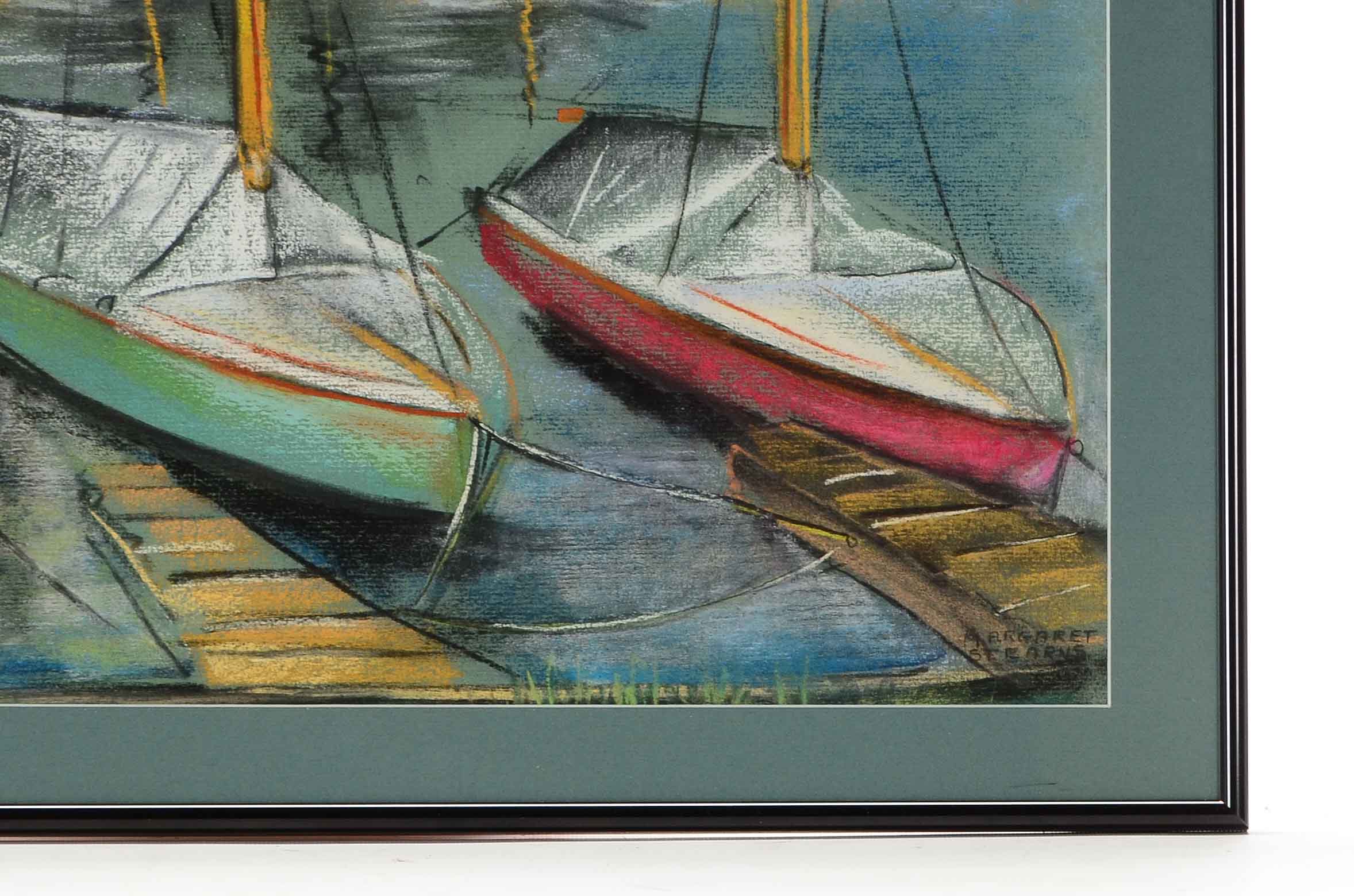 Margaret Stearns Signed Pastel Drawing "Retrospection"