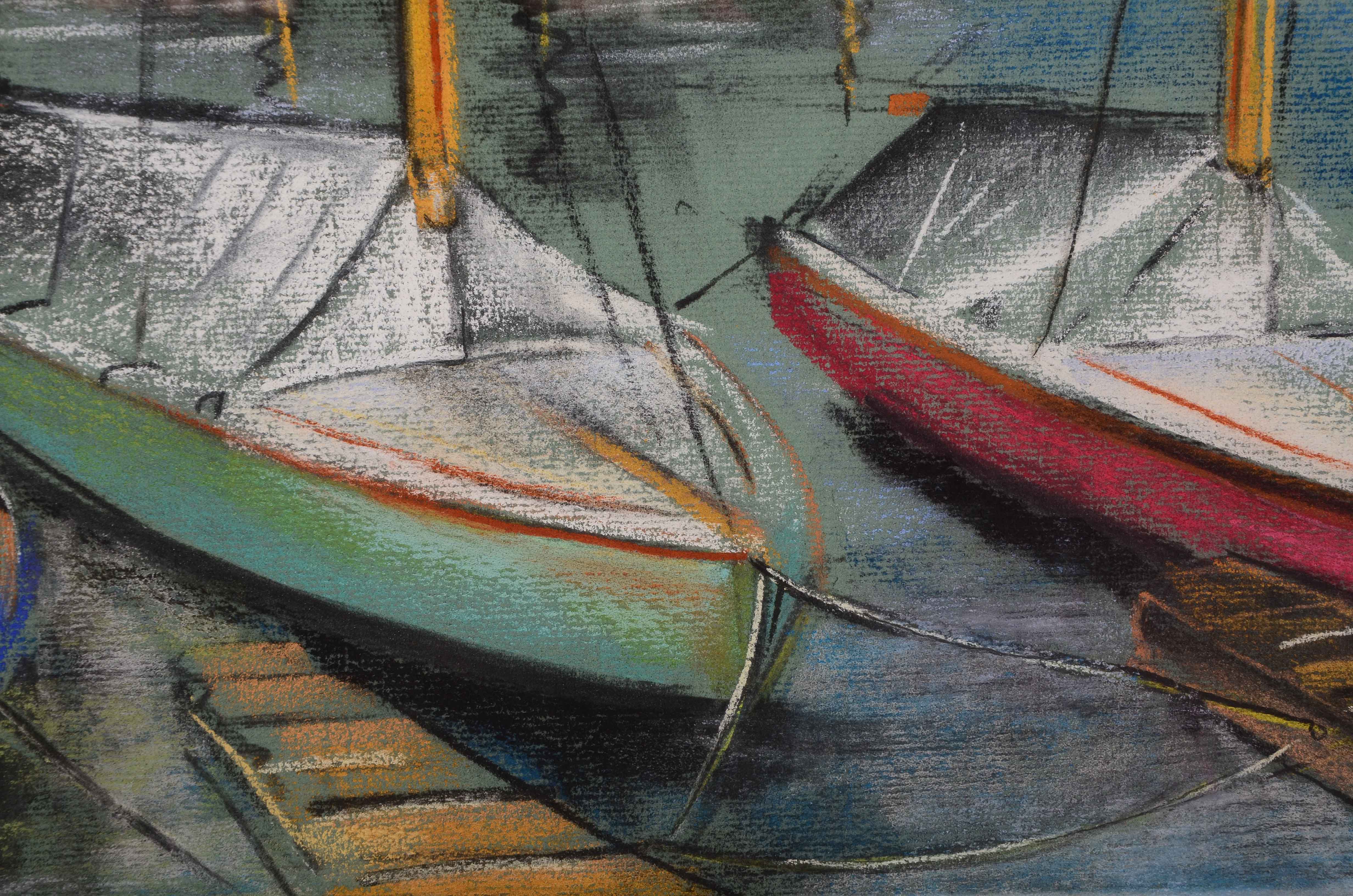 Margaret Stearns Signed Pastel Drawing "Retrospection"