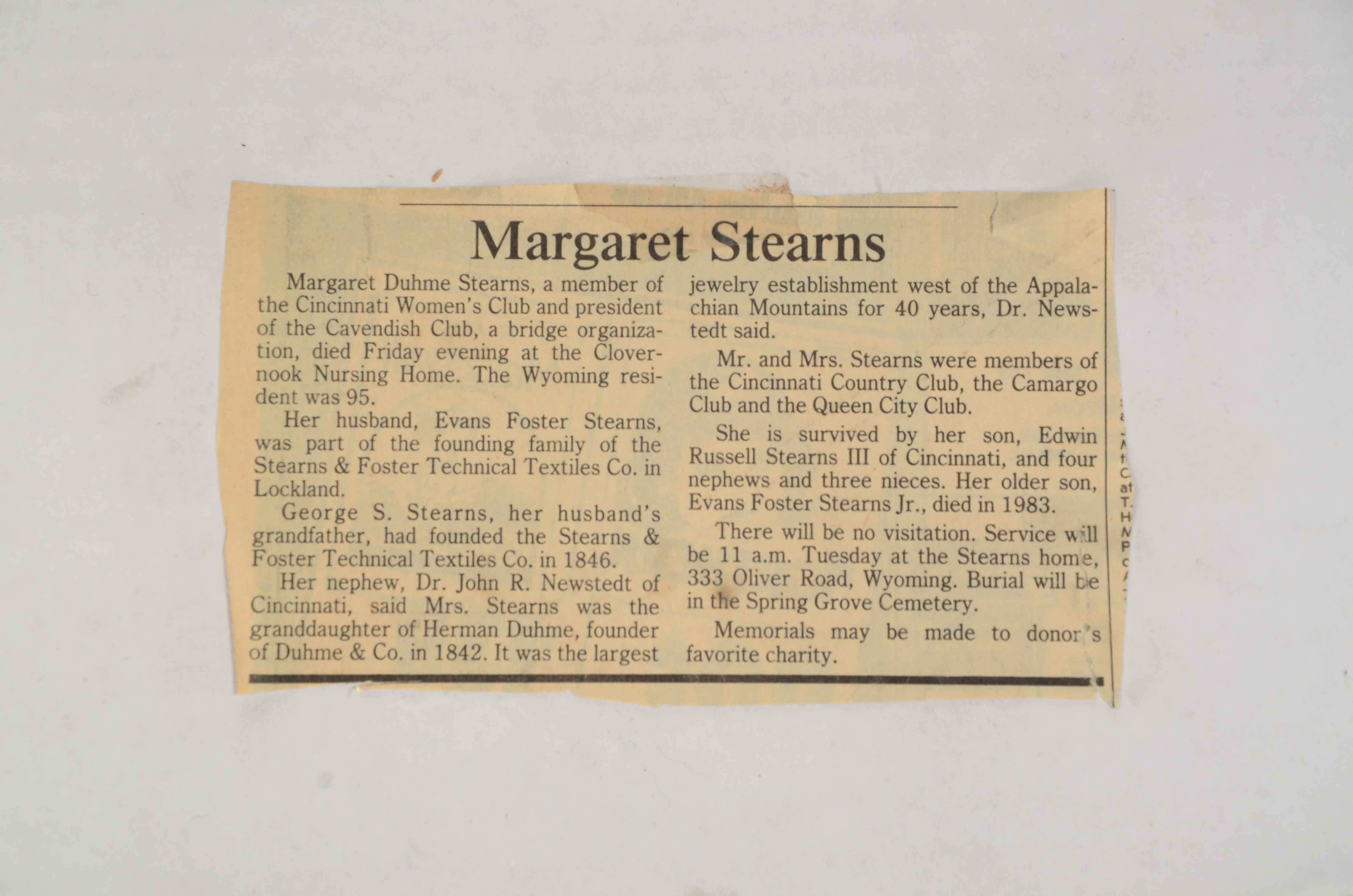 Margaret Stearns Signed Pastel Drawing "Retrospection"