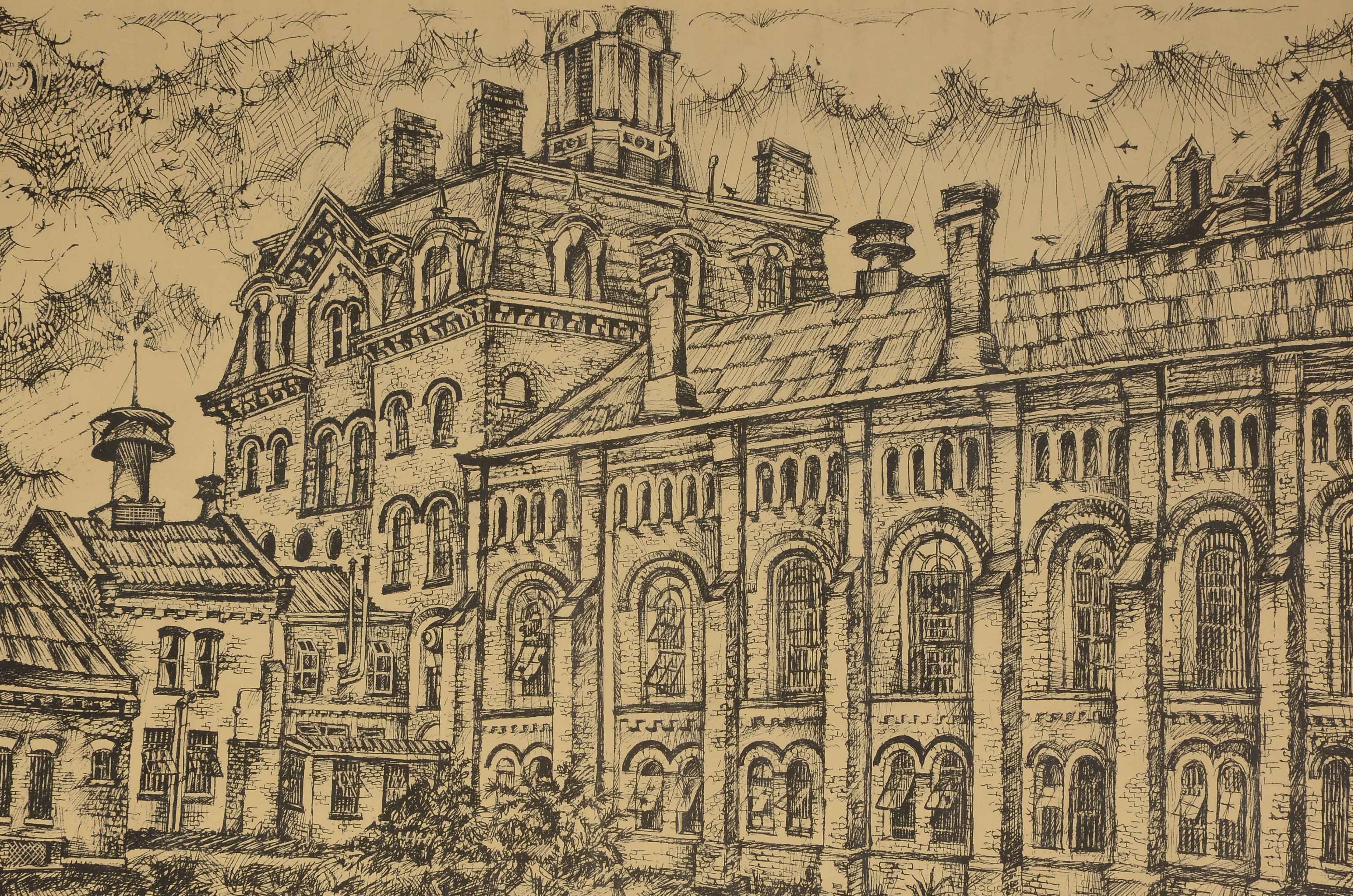 Fred Burkhart Limited Edition Lithographit Print "Made by Convict Labor"