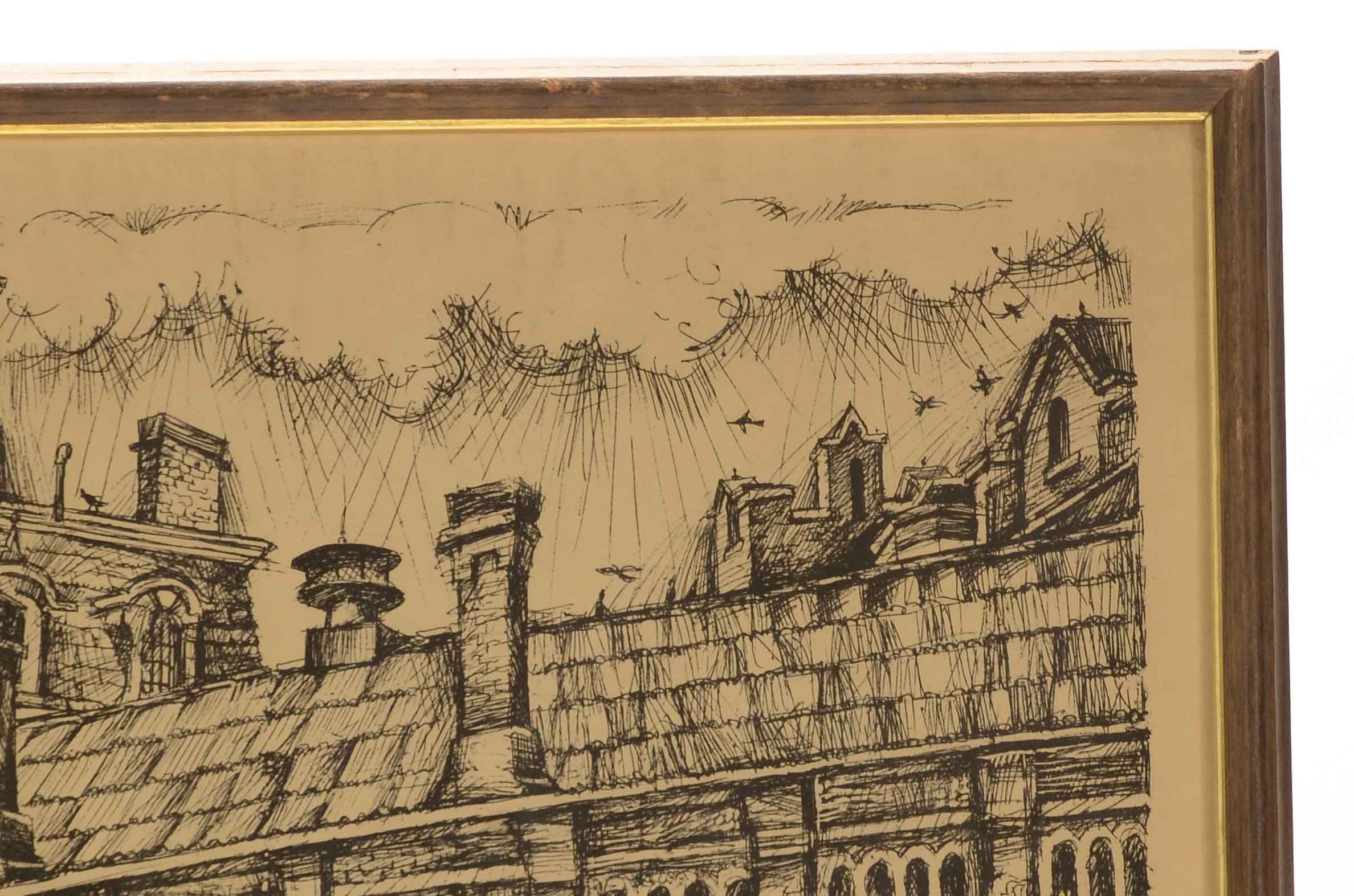 Fred Burkhart Limited Edition Lithographit Print "Made by Convict Labor"