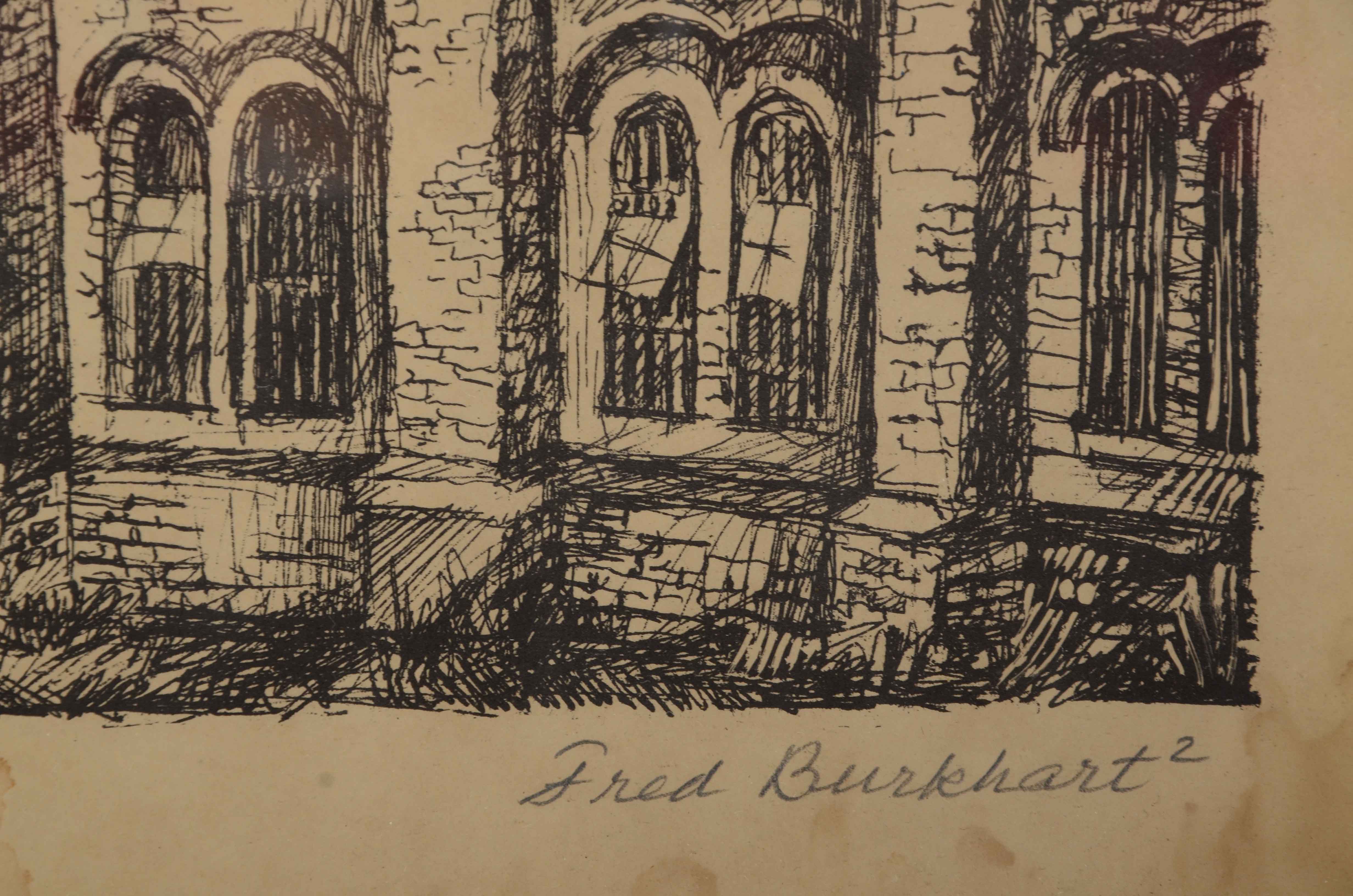 Fred Burkhart Limited Edition Lithographit Print "Made by Convict Labor"