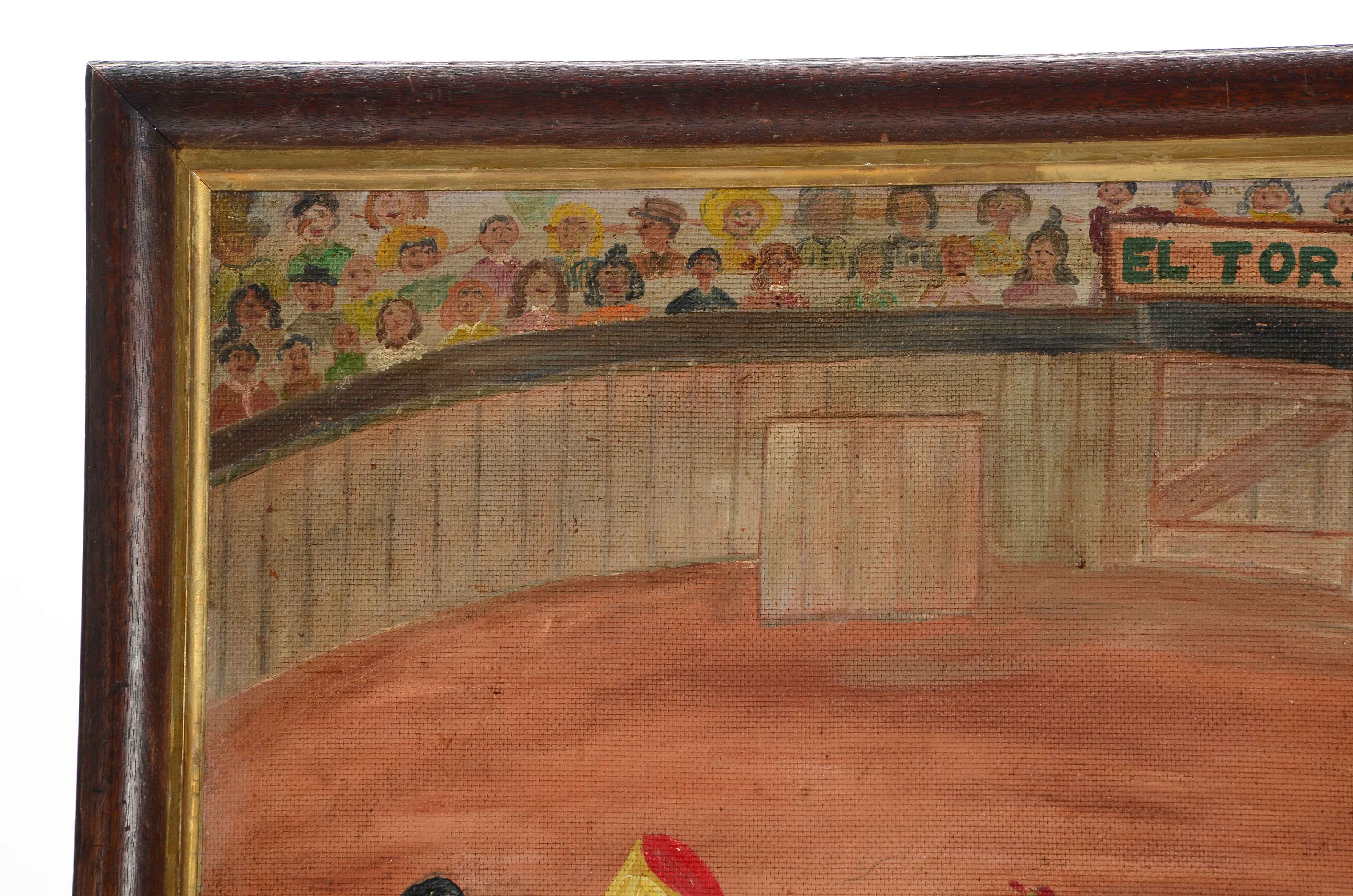 N.K. Jones Oil Painting of a Bullfight