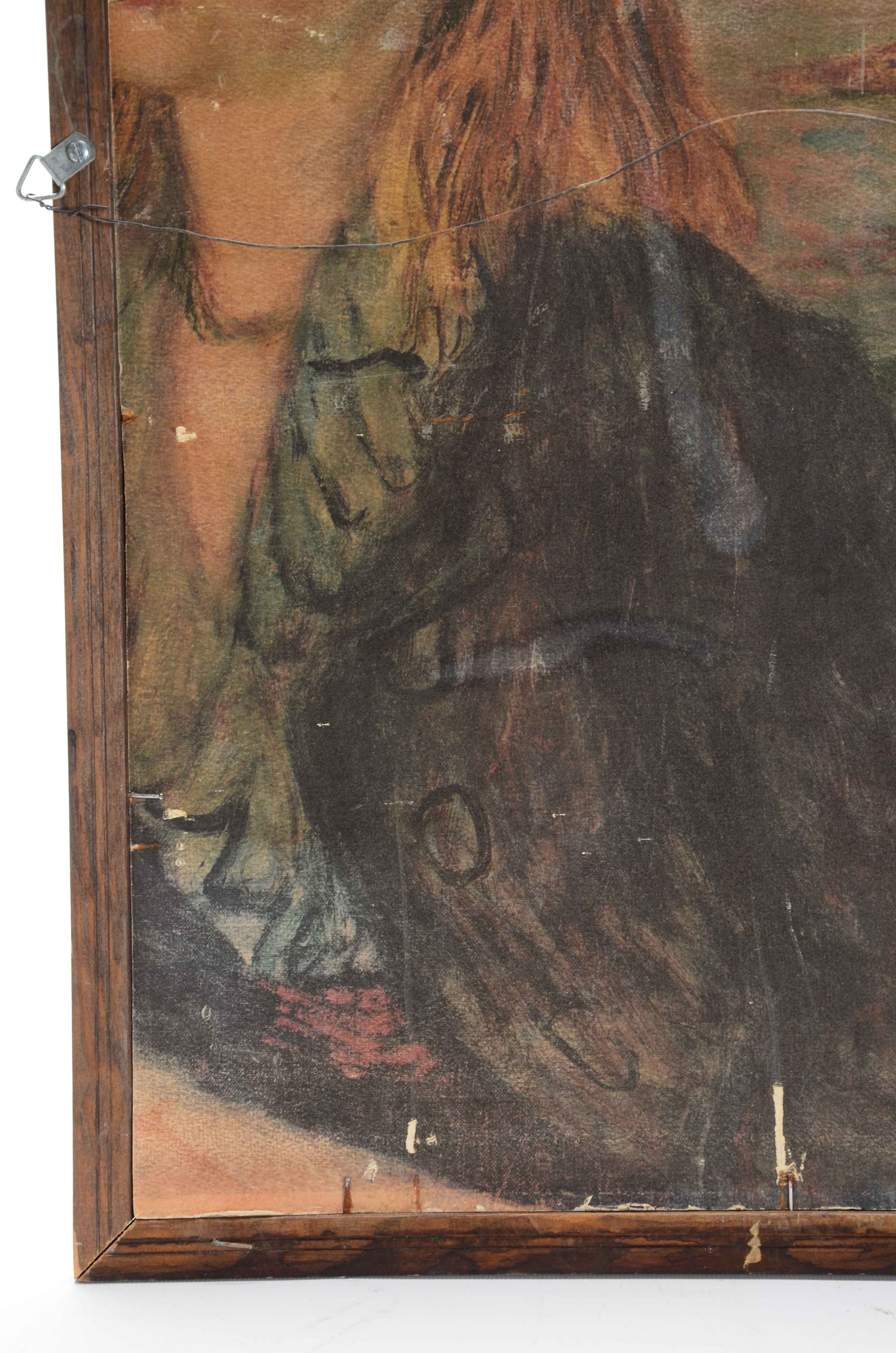 Vintage Signed Copy Drawing after Giovani Battiste Piazetta "Youth in a Cap"