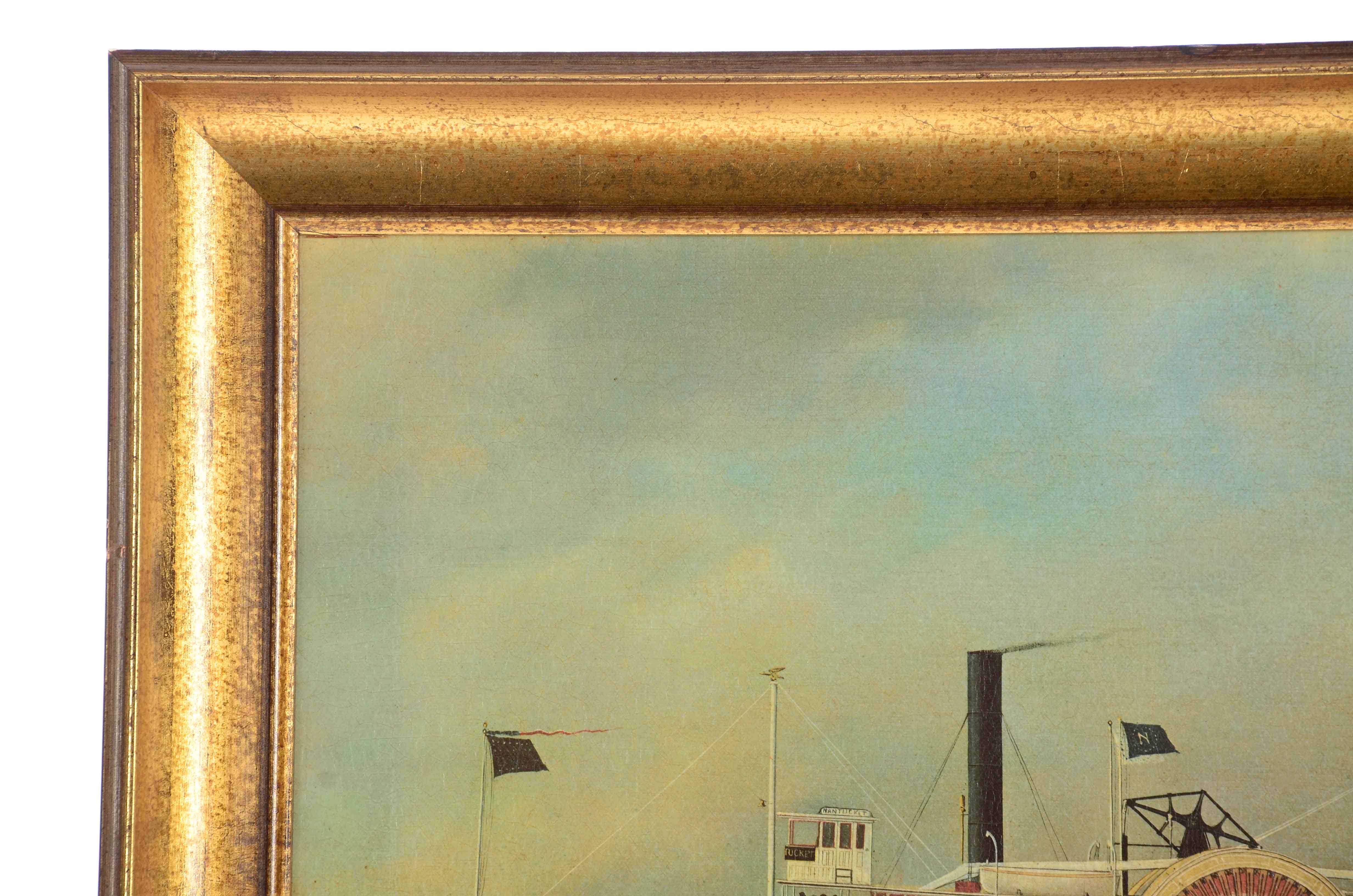 Antonio Jacobson Offset Lithograph of a Nautical Painting