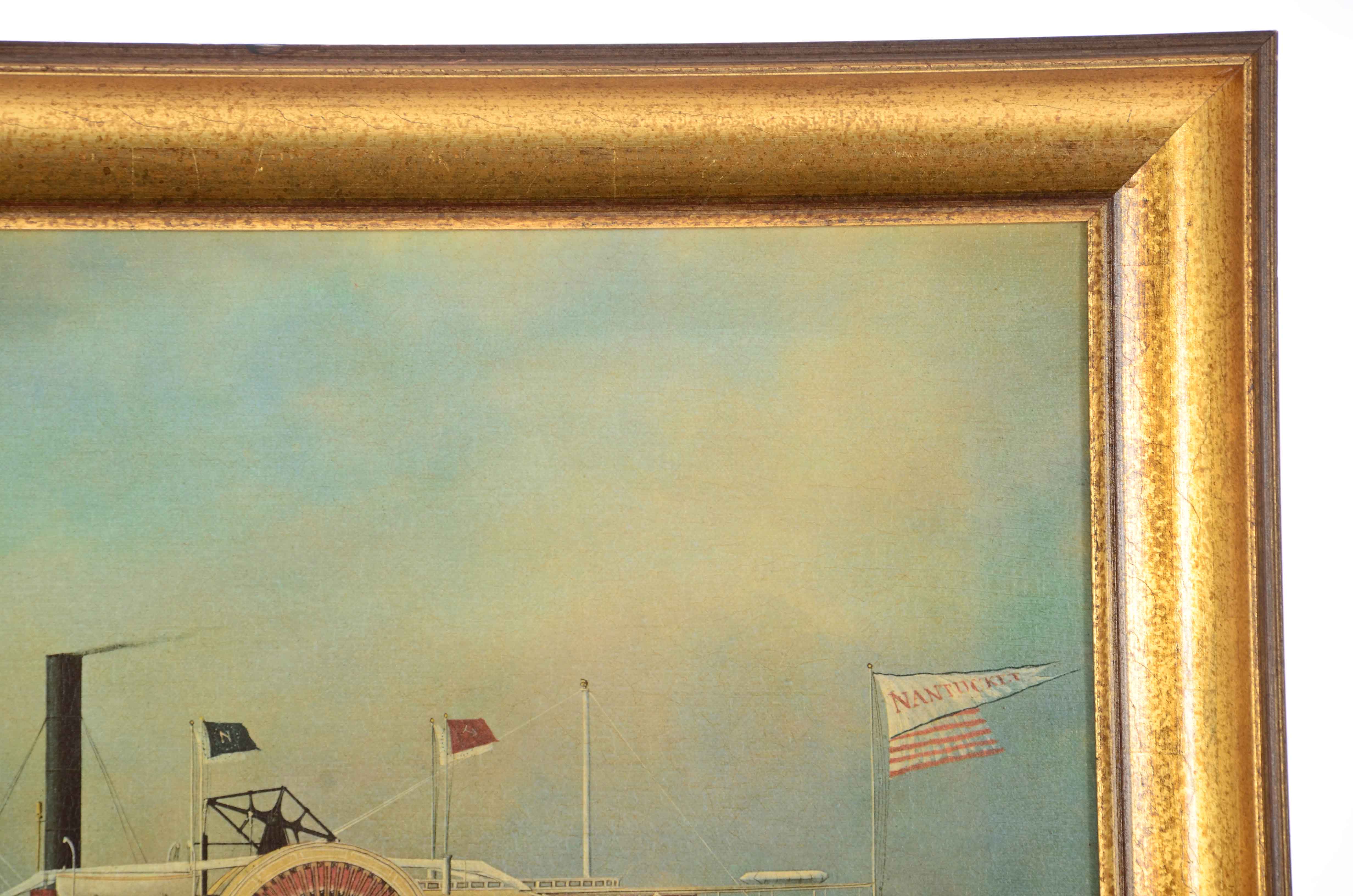 Antonio Jacobson Offset Lithograph of a Nautical Painting