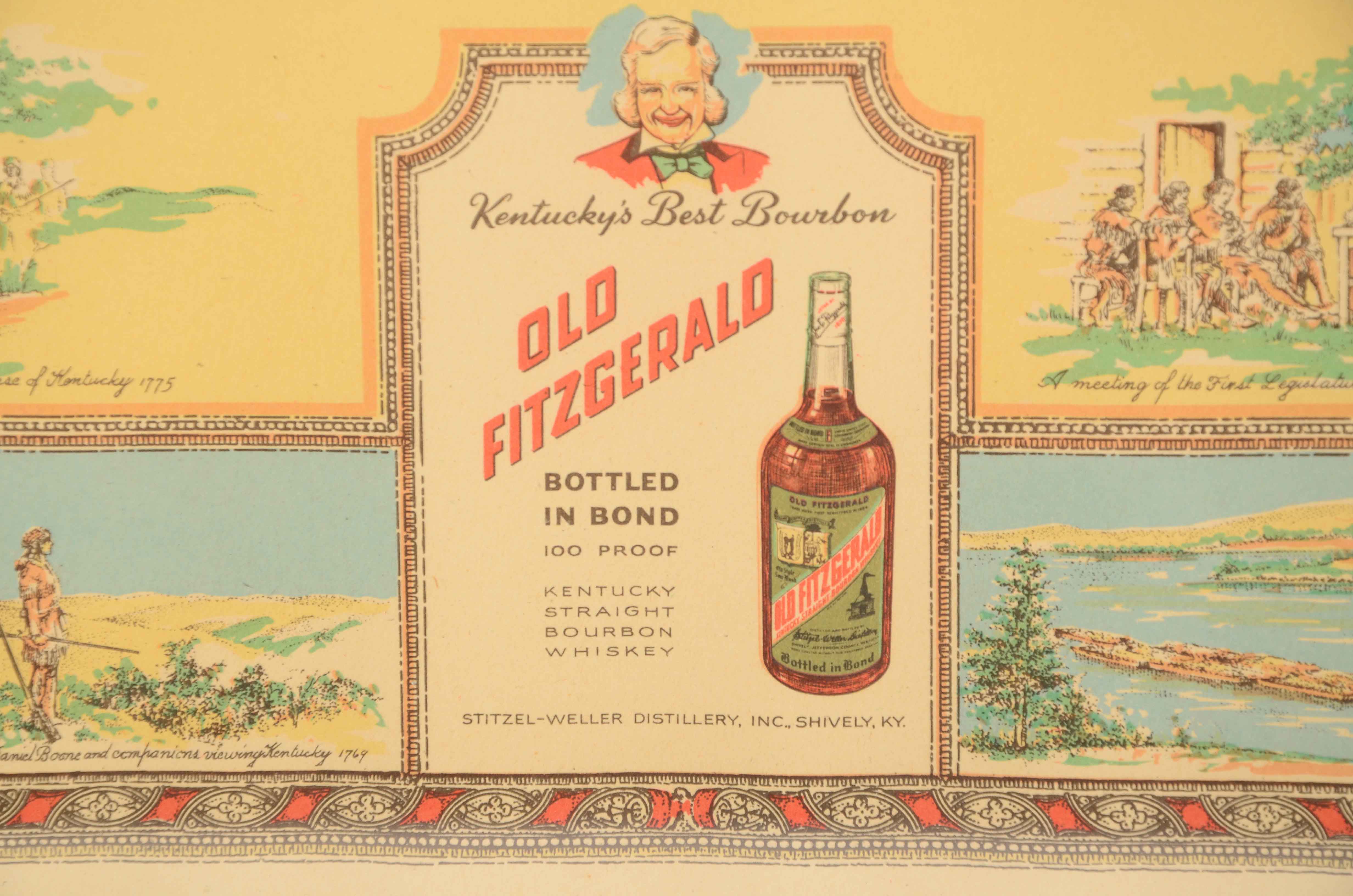 Old Fizgerald Lithographic Map of Kentucky