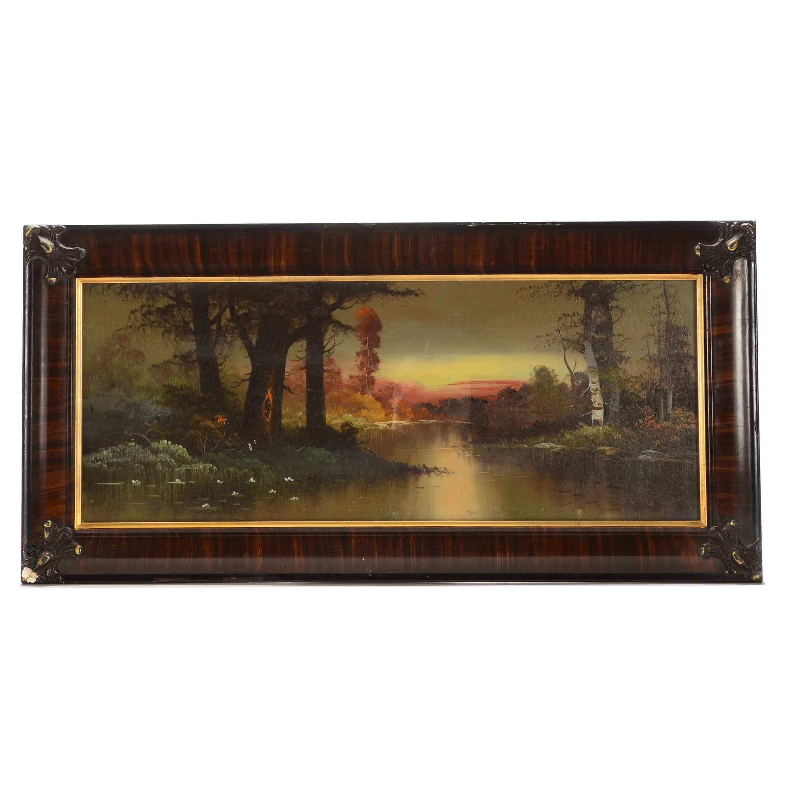 Oil Painting on Board of a Landscape