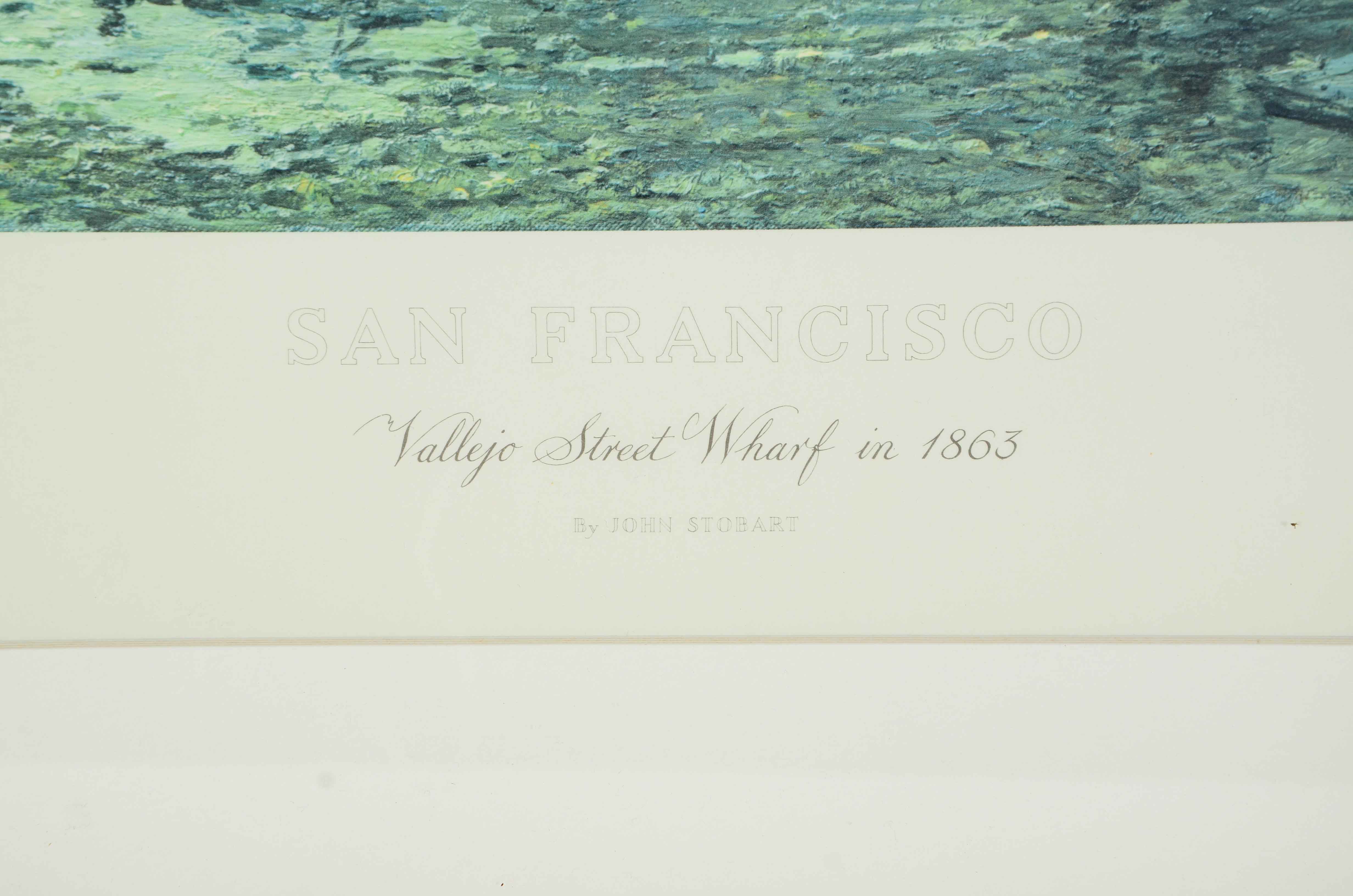 John Stobart Signed Offset Lithograph "Vallejo Street Warf"