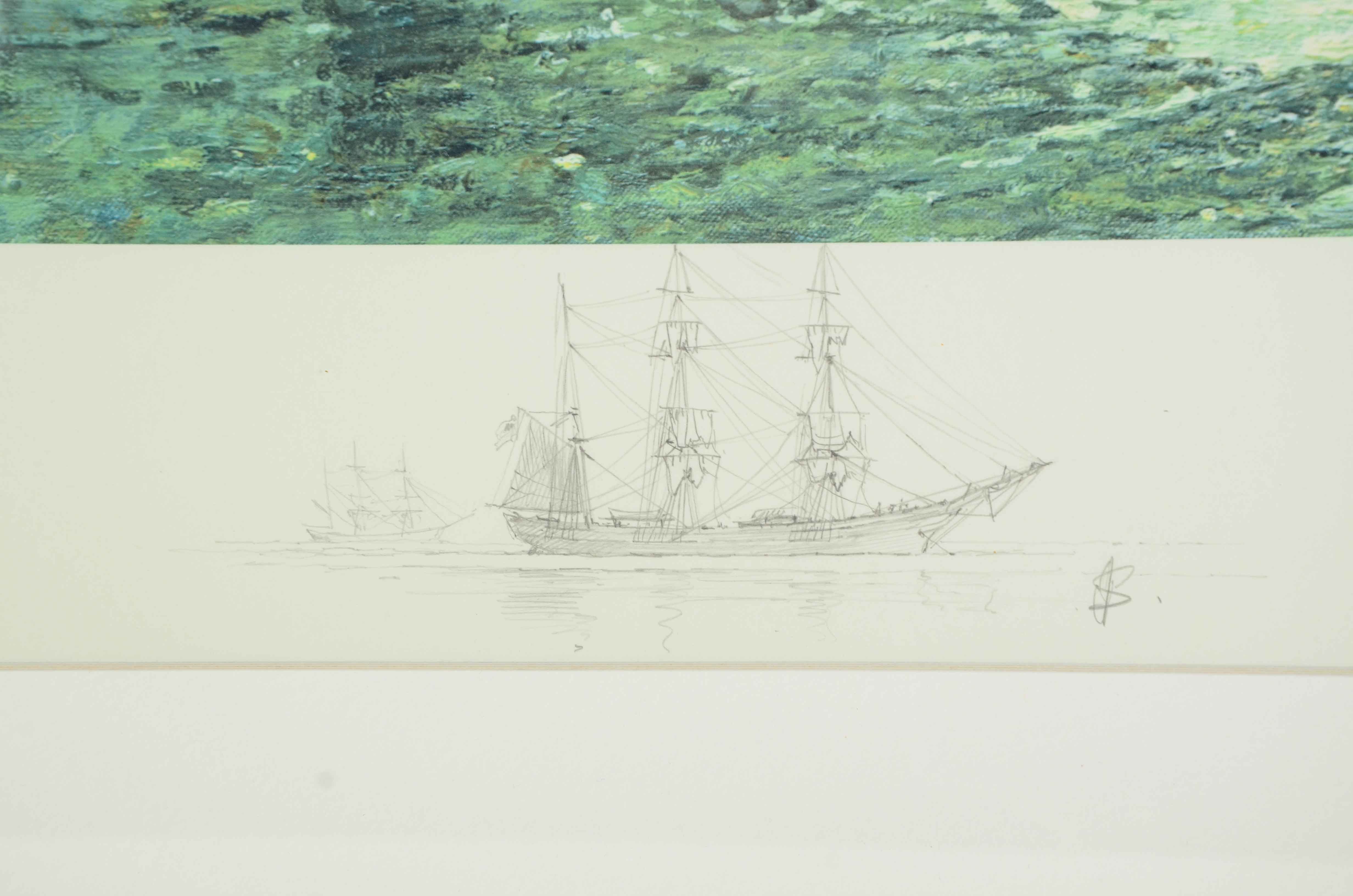 John Stobart Signed Offset Lithograph "Vallejo Street Warf"