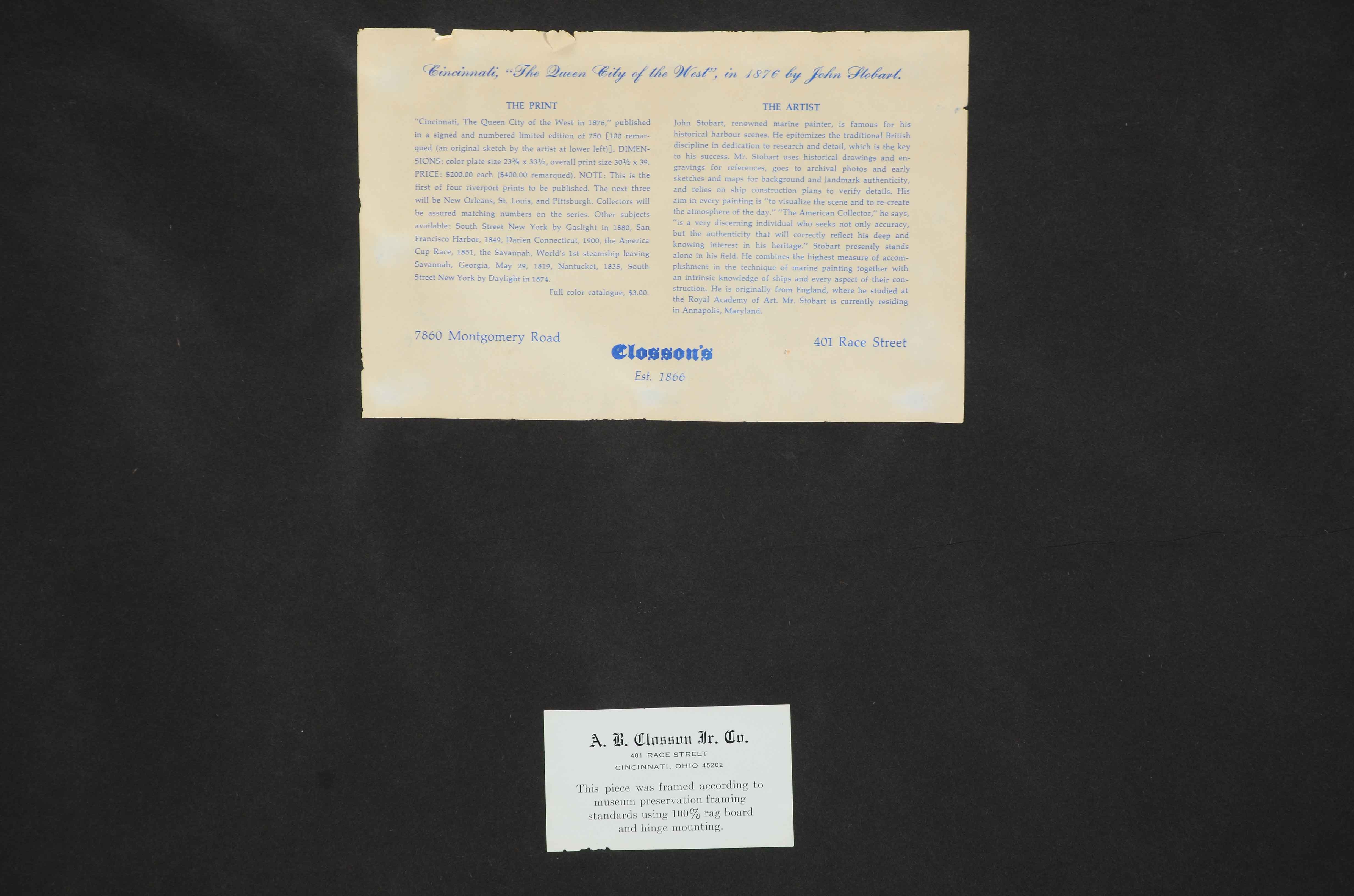 John Stobart Signed Offset Lithograph "Vallejo Street Warf"