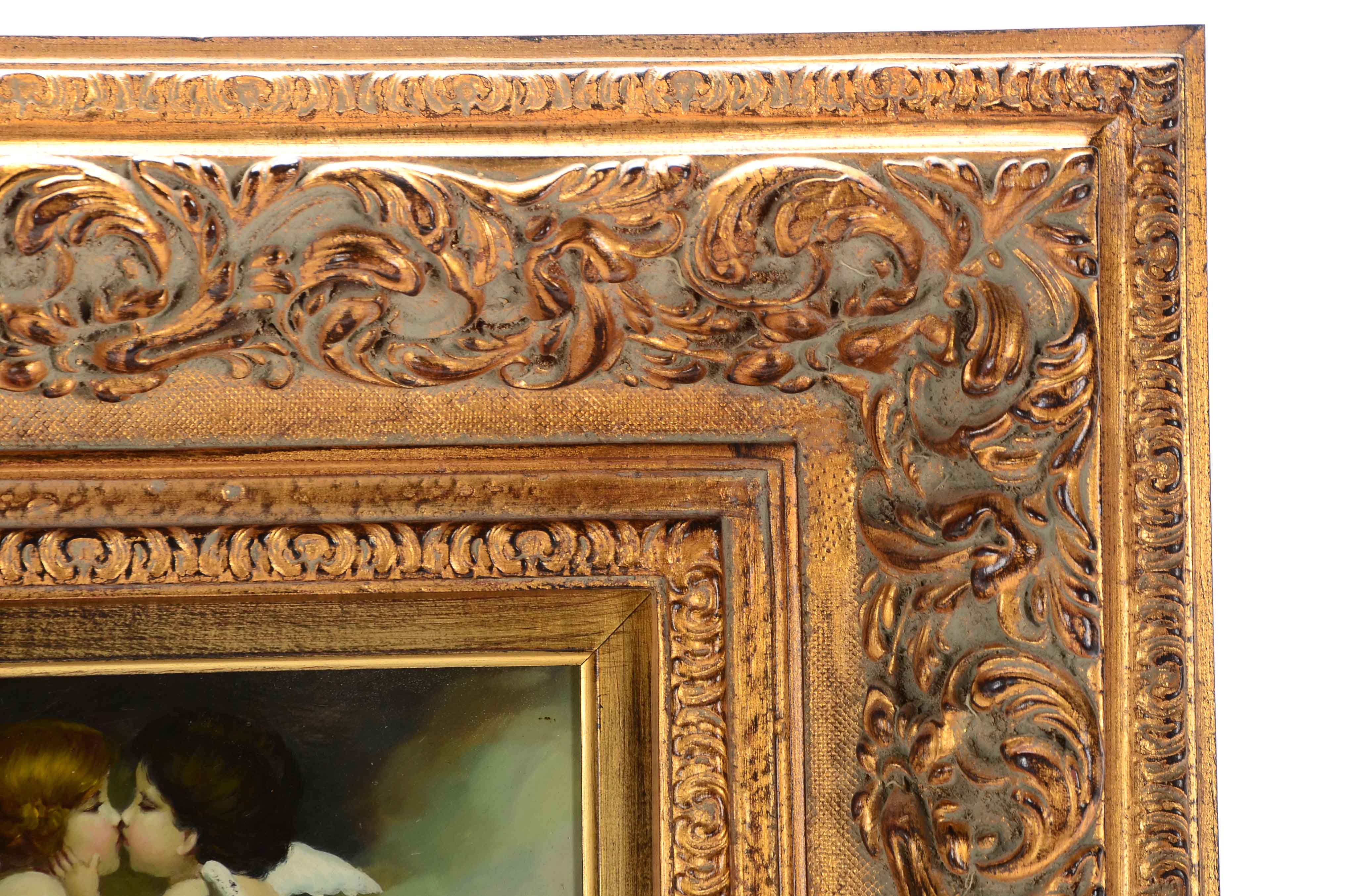 Avilovz Signed Oil Painting of Cherubs