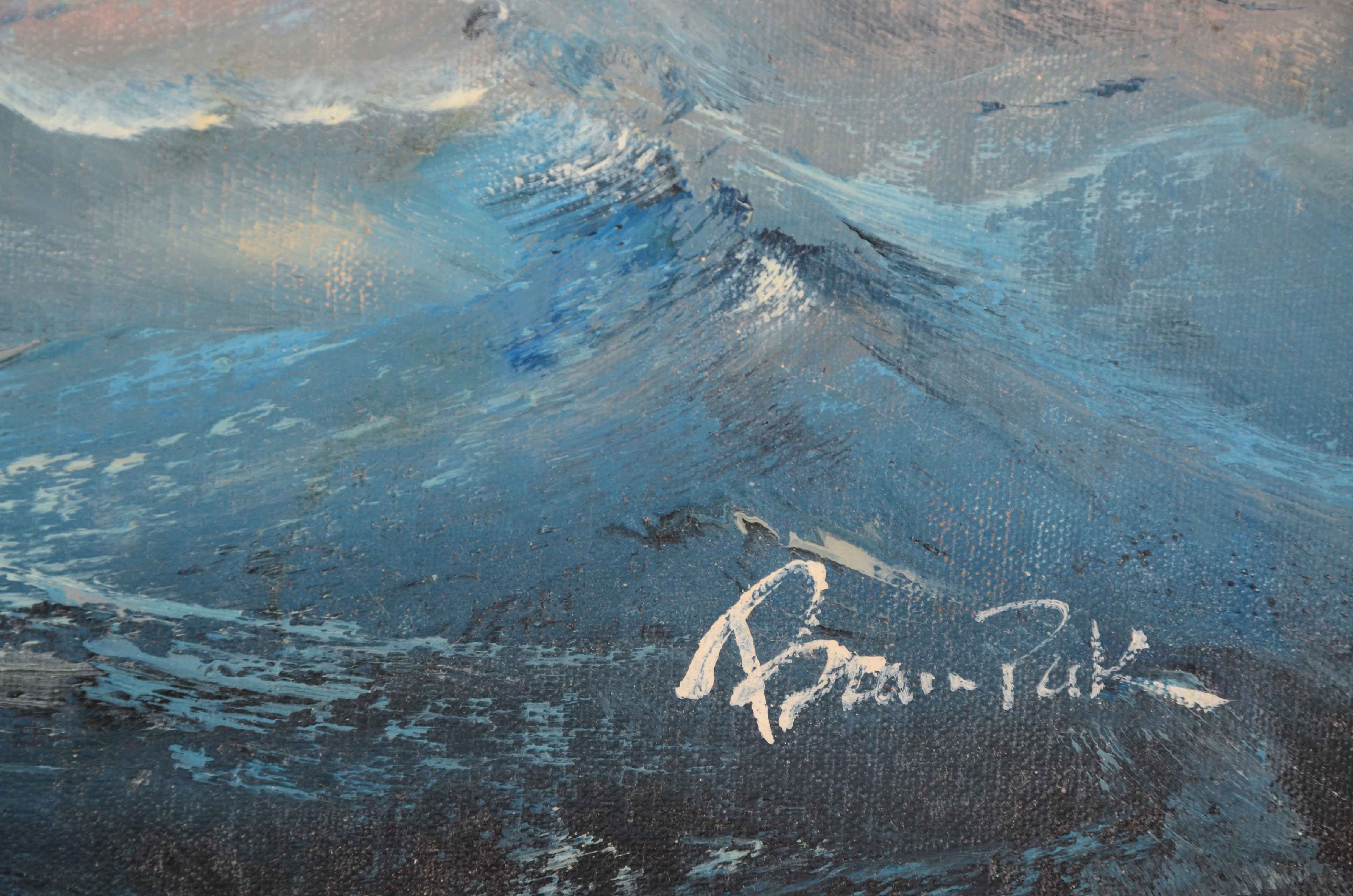 B. Puk Oil on Canvas Painting of Clipper Ship