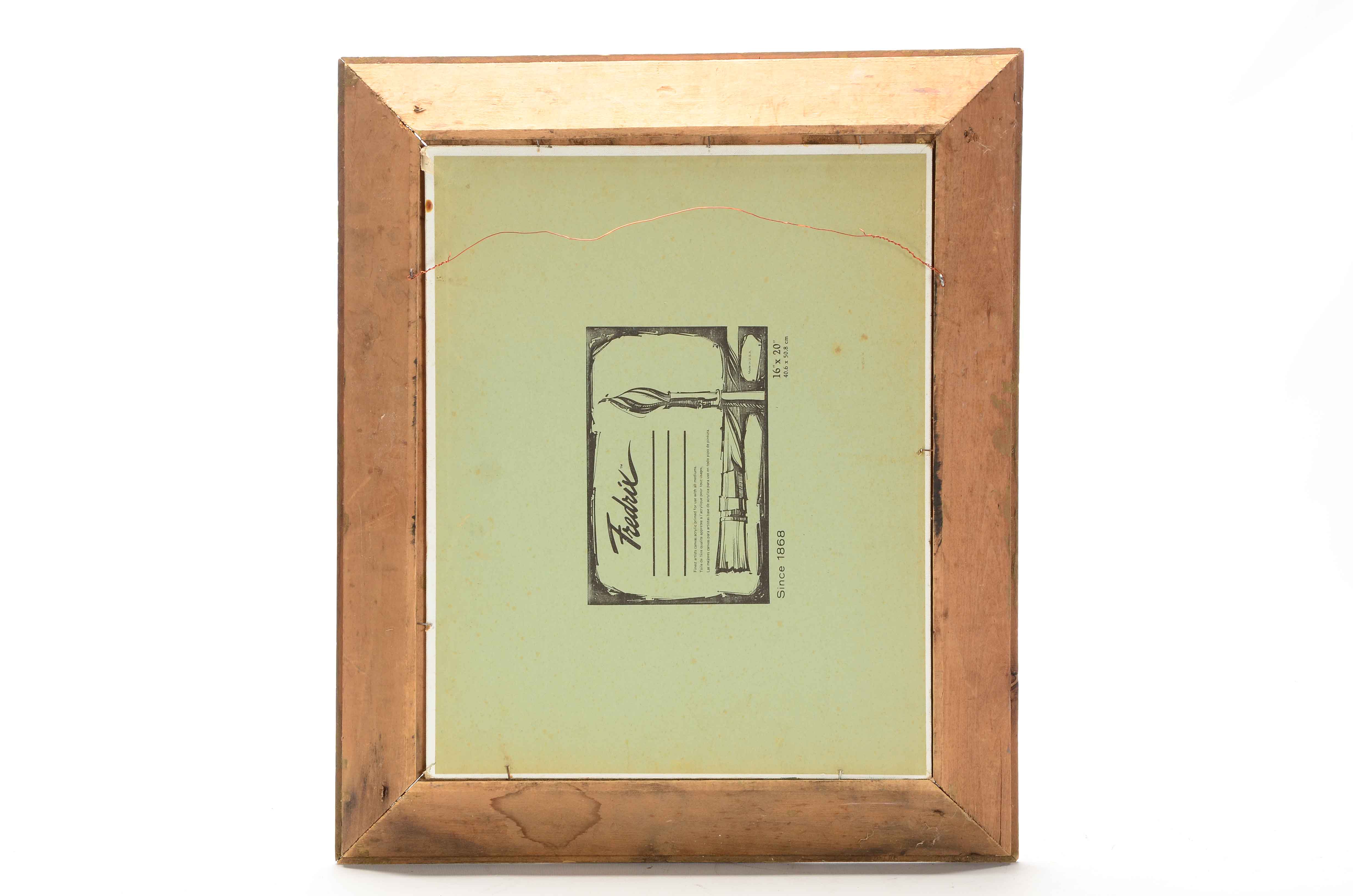 Robert Lahmann Oil on Canvas Board Painting of Townscape