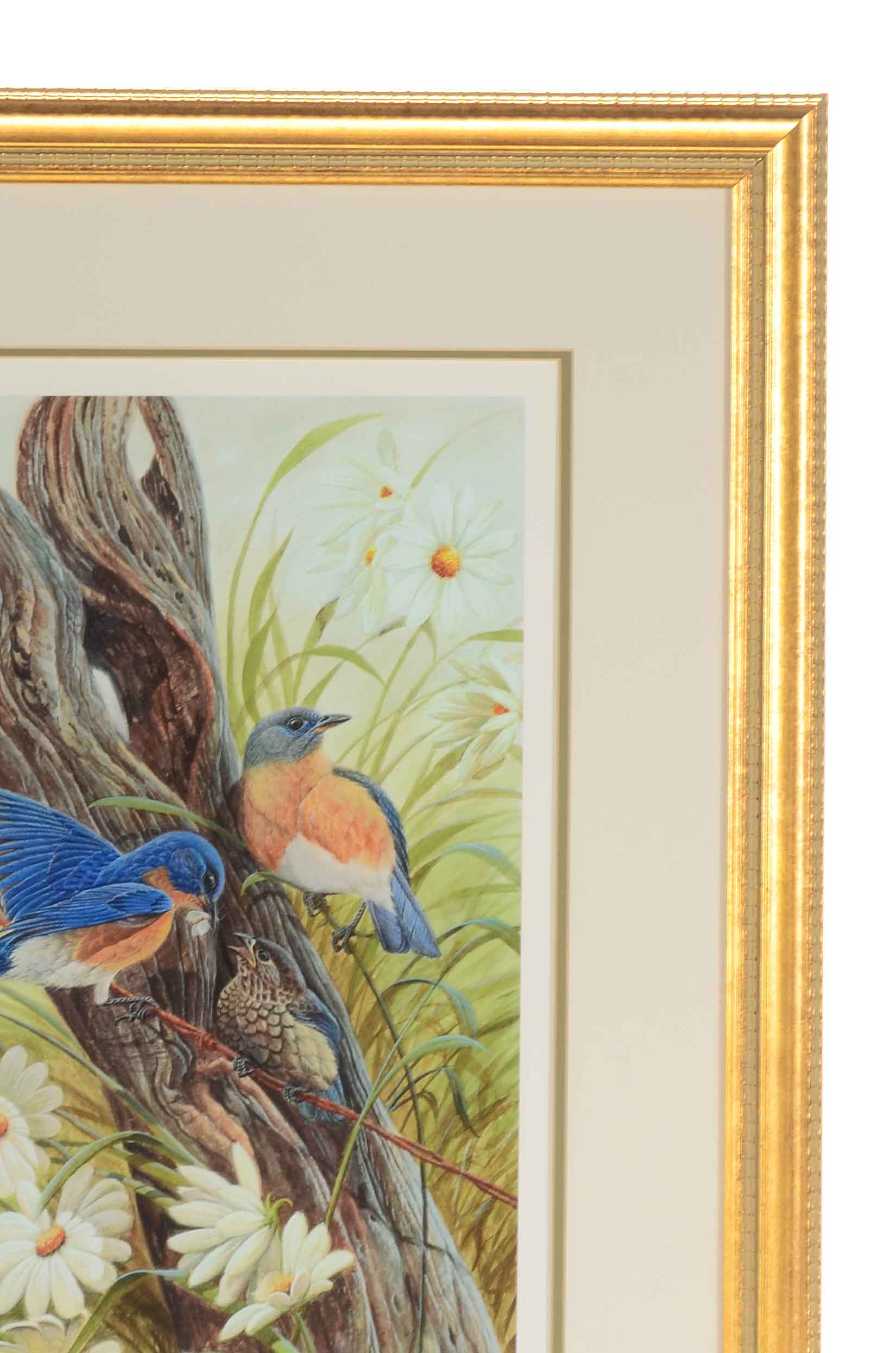 John Ruthven Signed Limited Edition Giclée "Bluebirds"