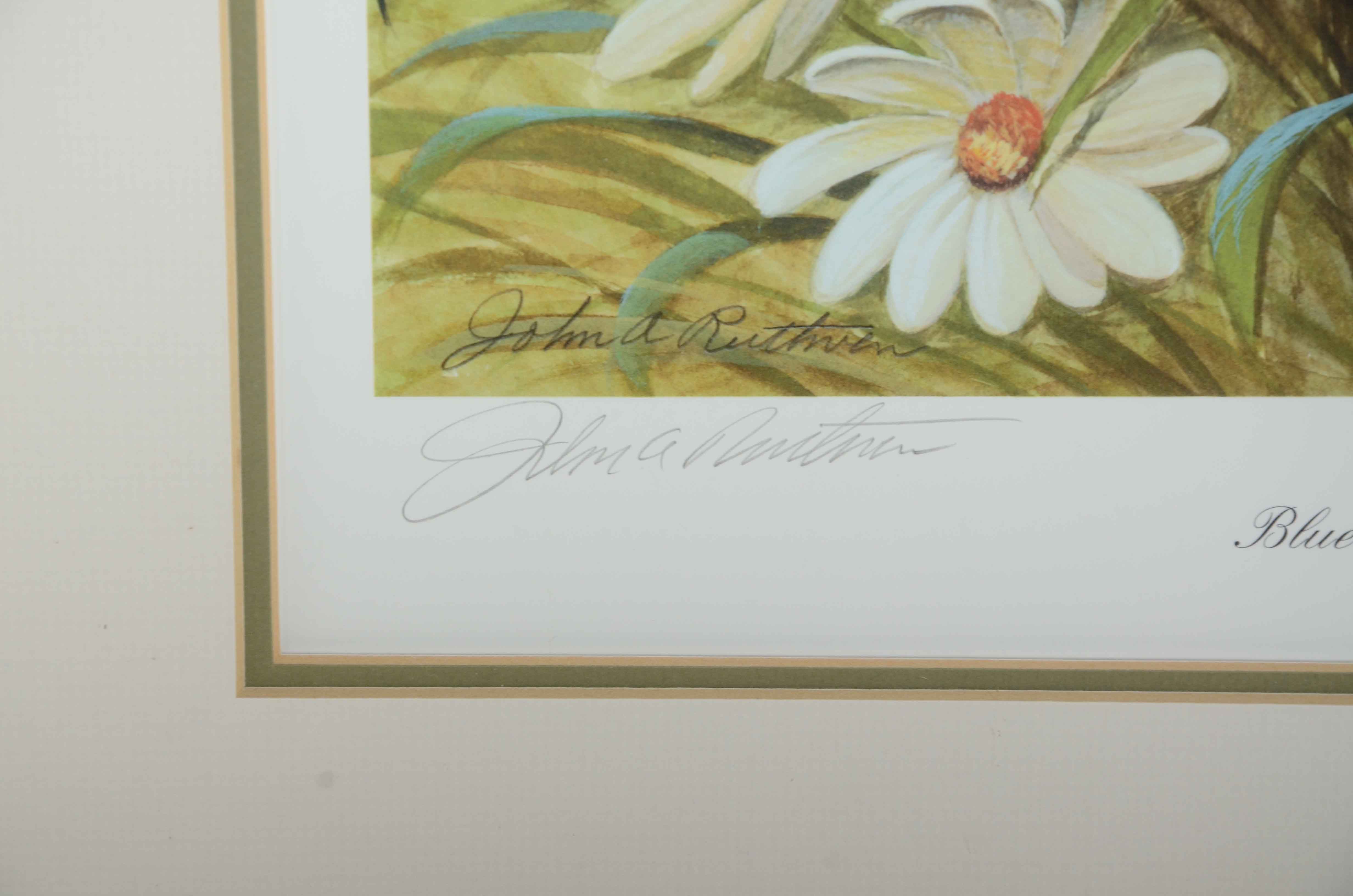 John Ruthven Signed Limited Edition Giclée "Bluebirds"