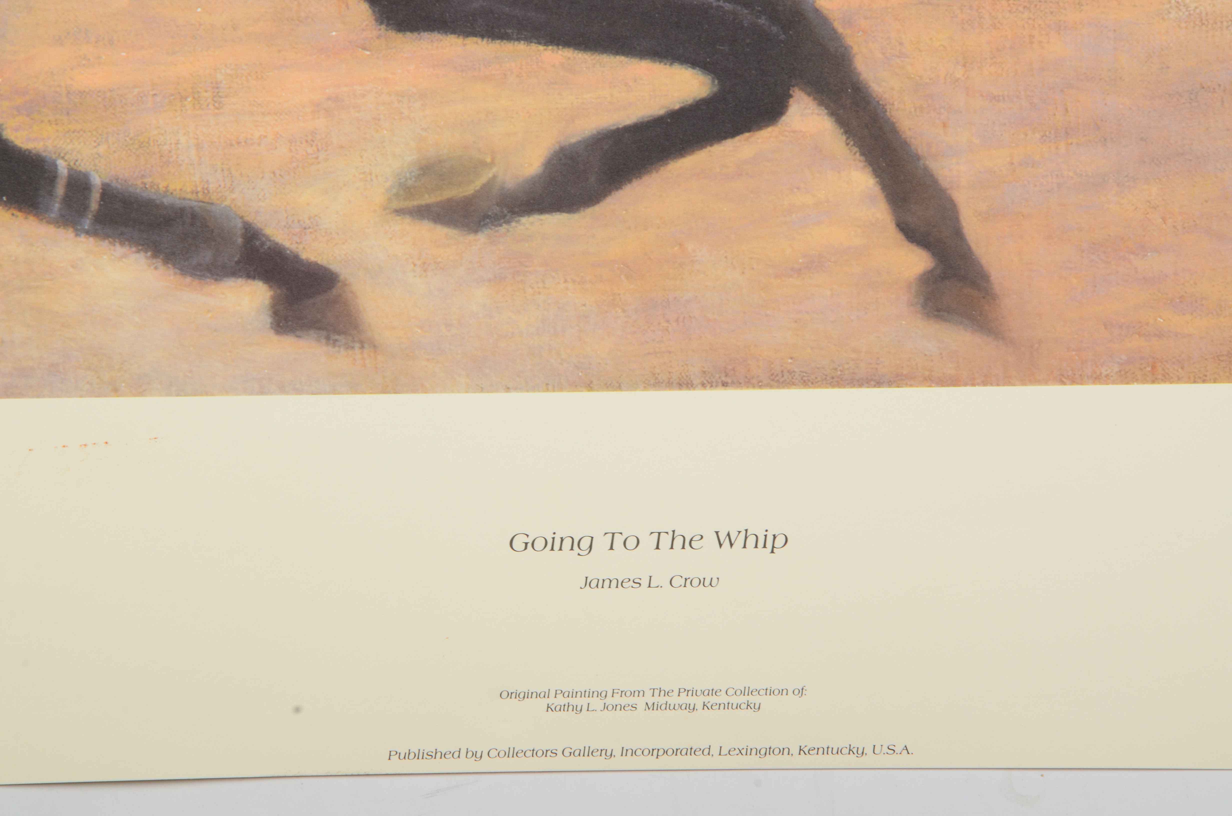 James L. Crow Signed Limited Edition Offset Lithograph "Going to the Whip"