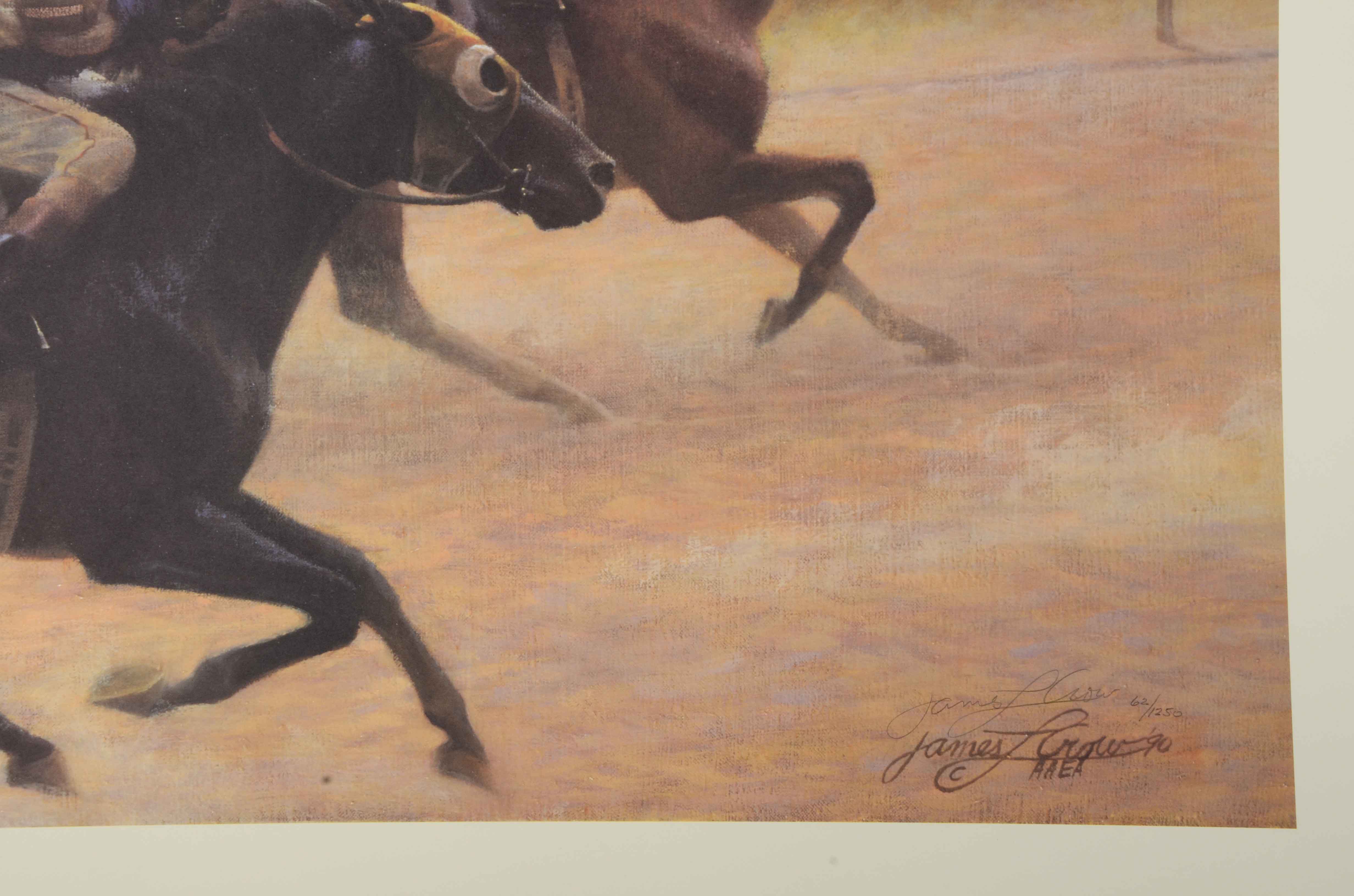 James L. Crow Signed Limited Edition Offset Lithograph "Going to the Whip"