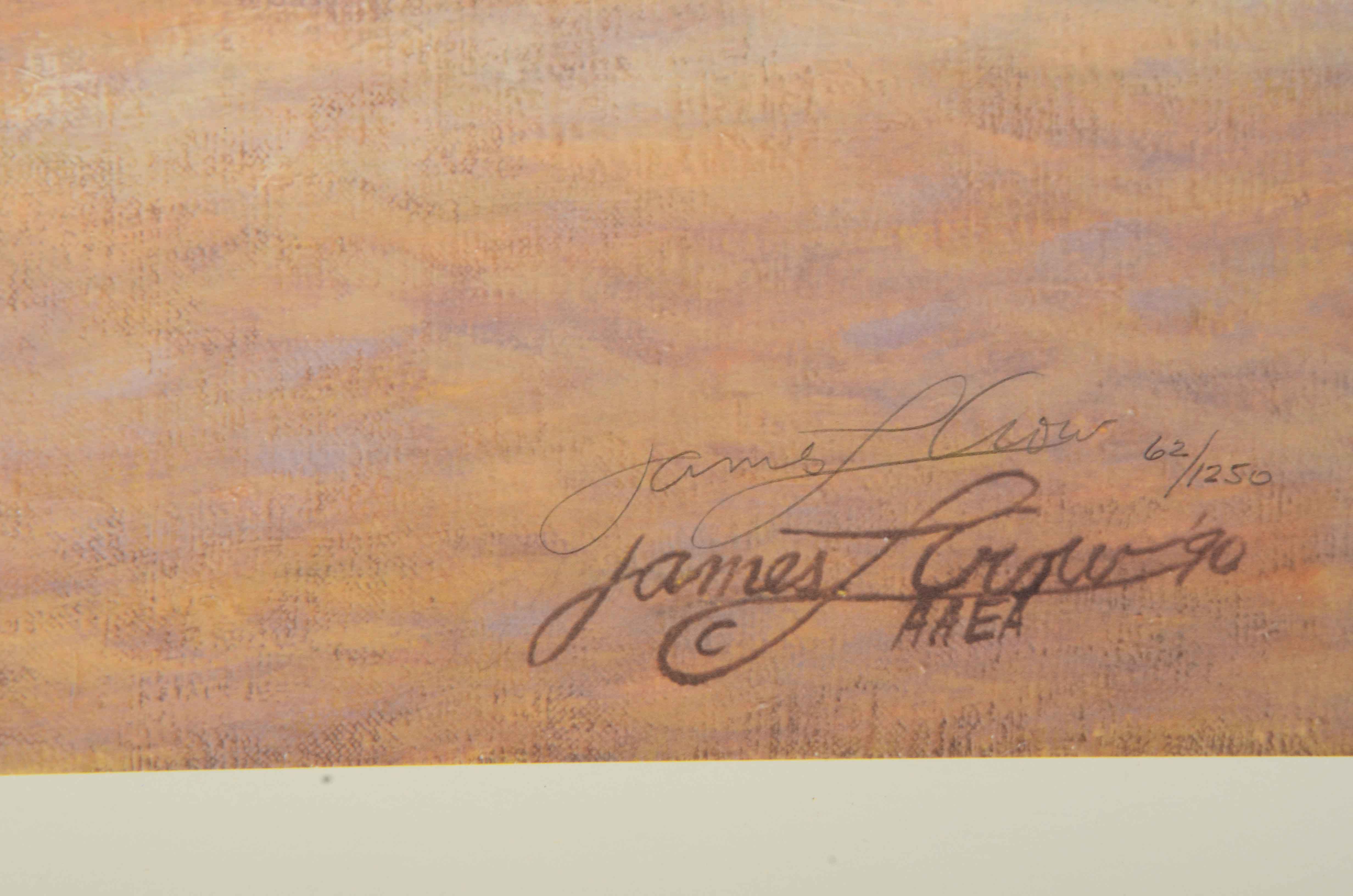 James L. Crow Signed Limited Edition Offset Lithograph "Going to the Whip"