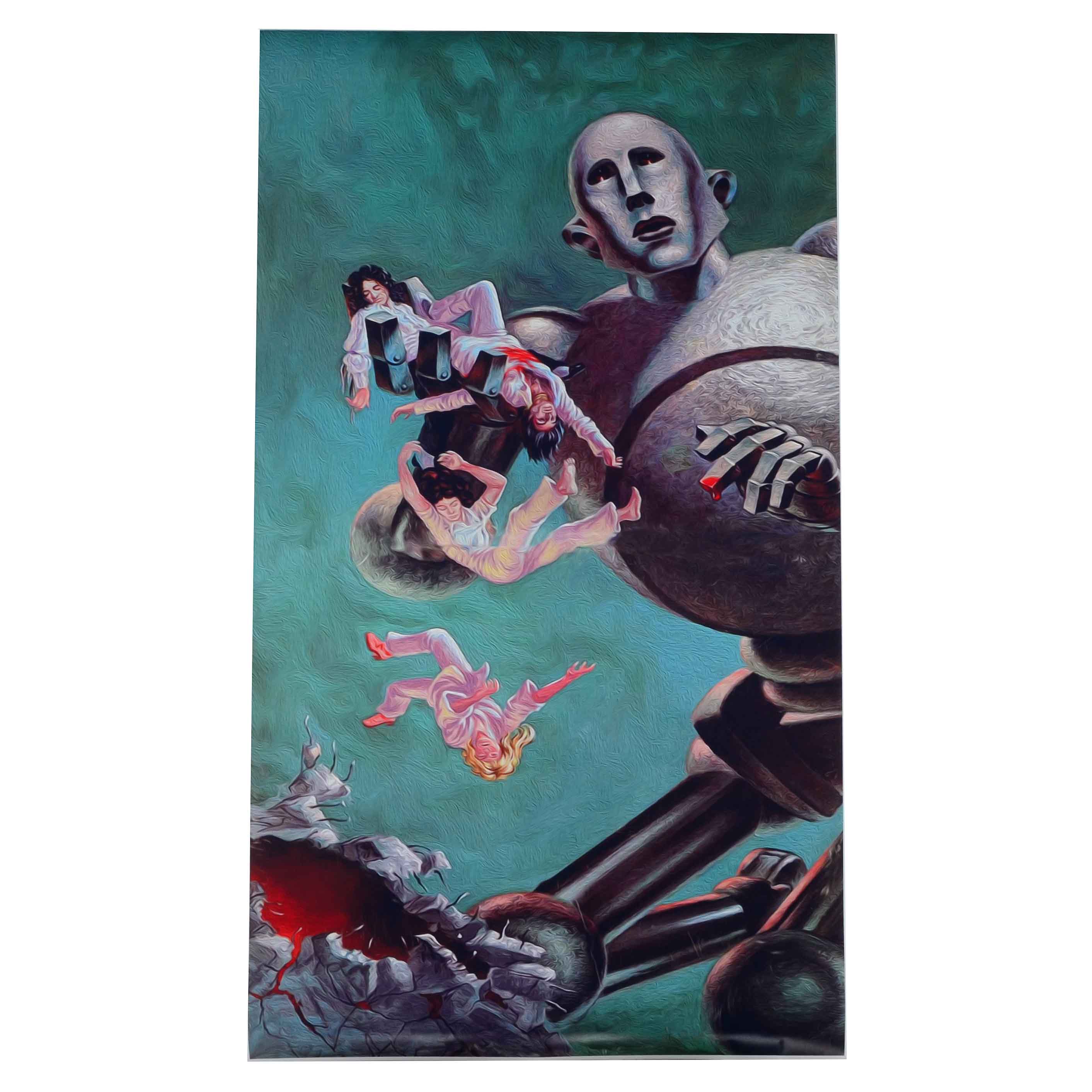Giclee Poster of Frank Kelly Freas' Cover Art for Queen's "News of the World"