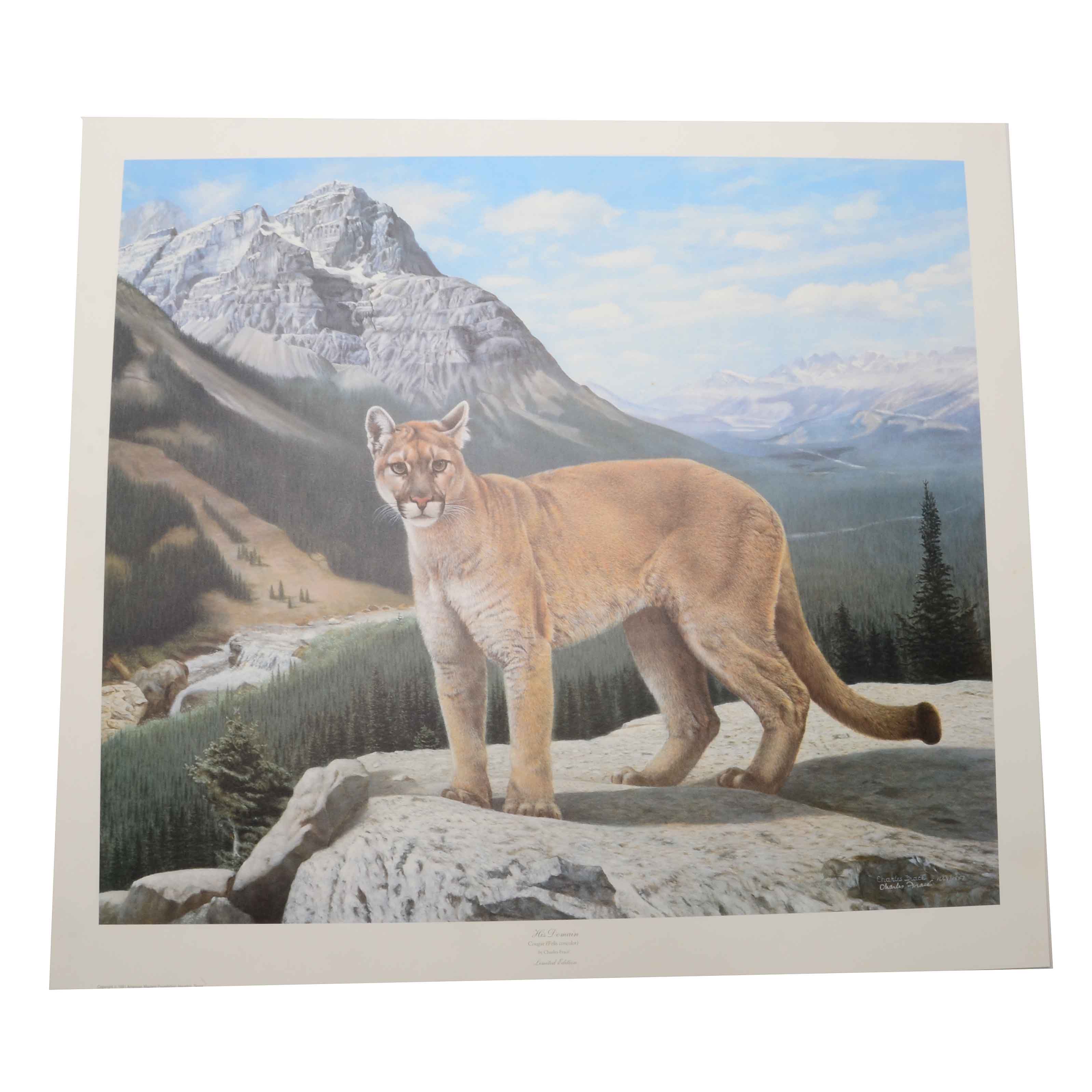 Charles Fracé Signed Limited Edition Offset Lithograph "His Domain"