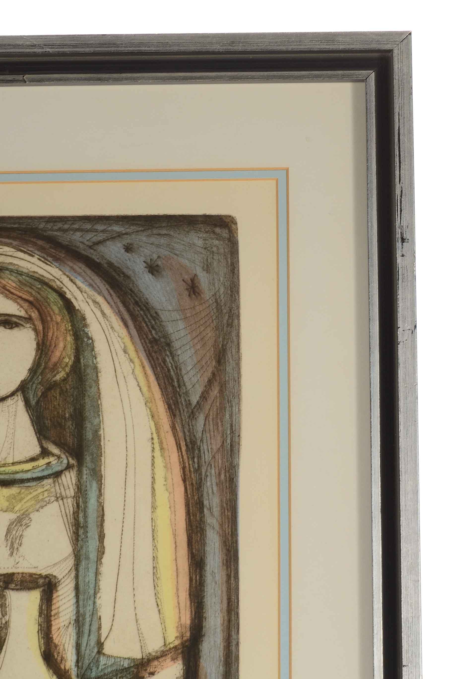 Irving Amen Signed Limited Edition Hand-Colored Mezzotint "Rebecca"