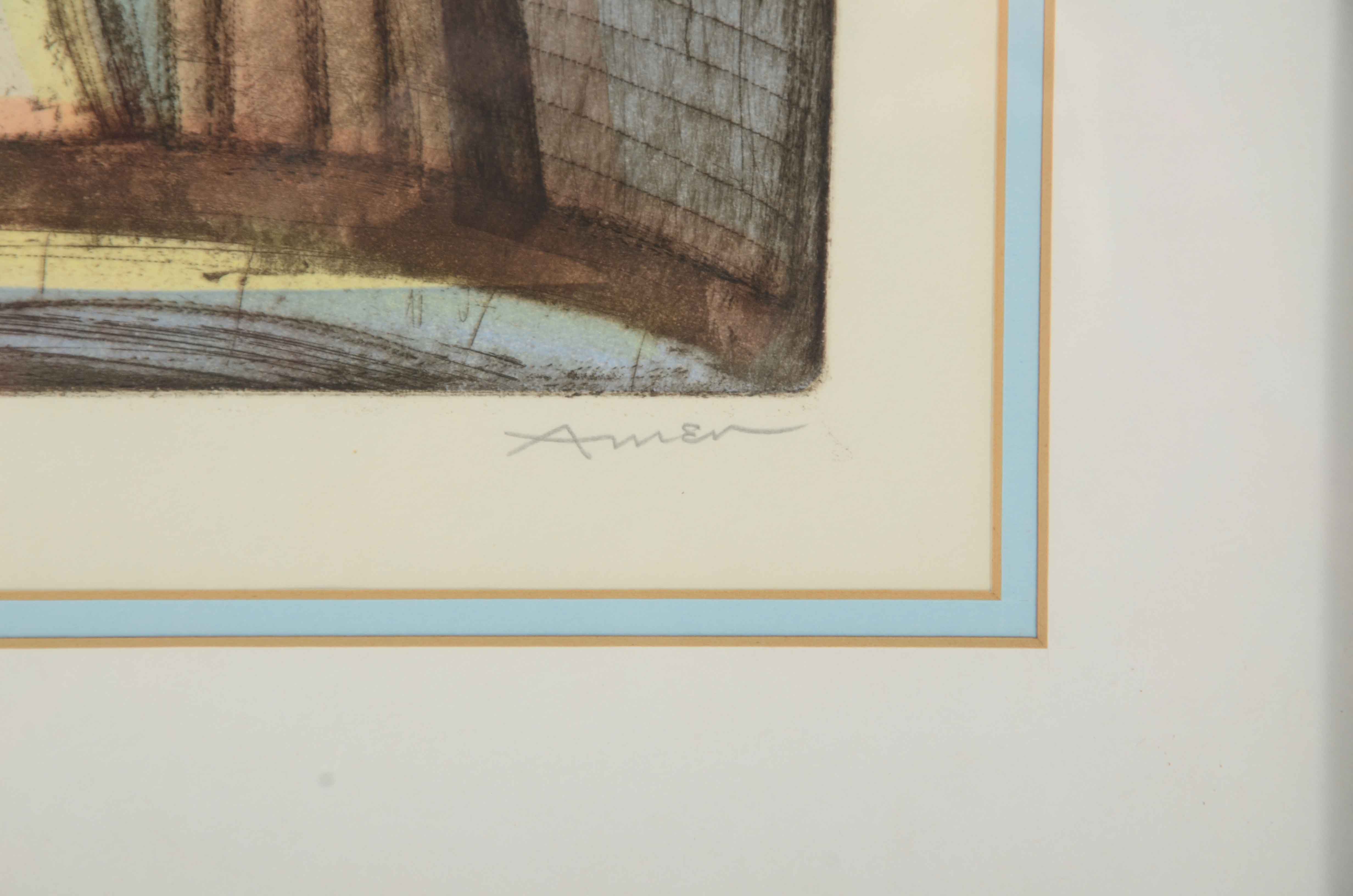 Irving Amen Signed Limited Edition Hand-Colored Mezzotint "Rebecca"