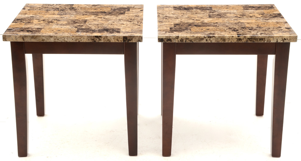Faux Stone Top Coffee Table and End Tables