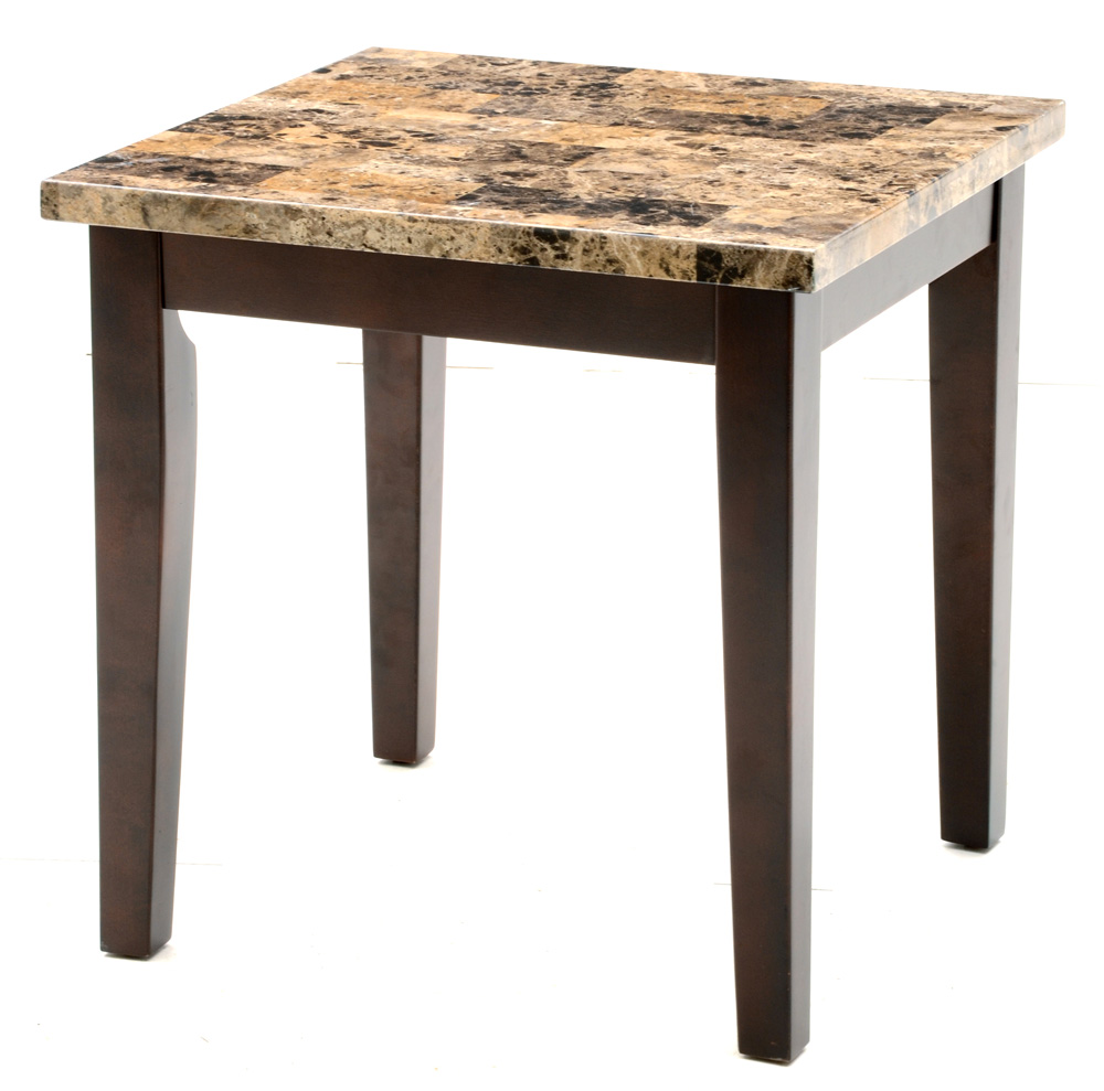 Faux Stone Top Coffee Table and End Tables